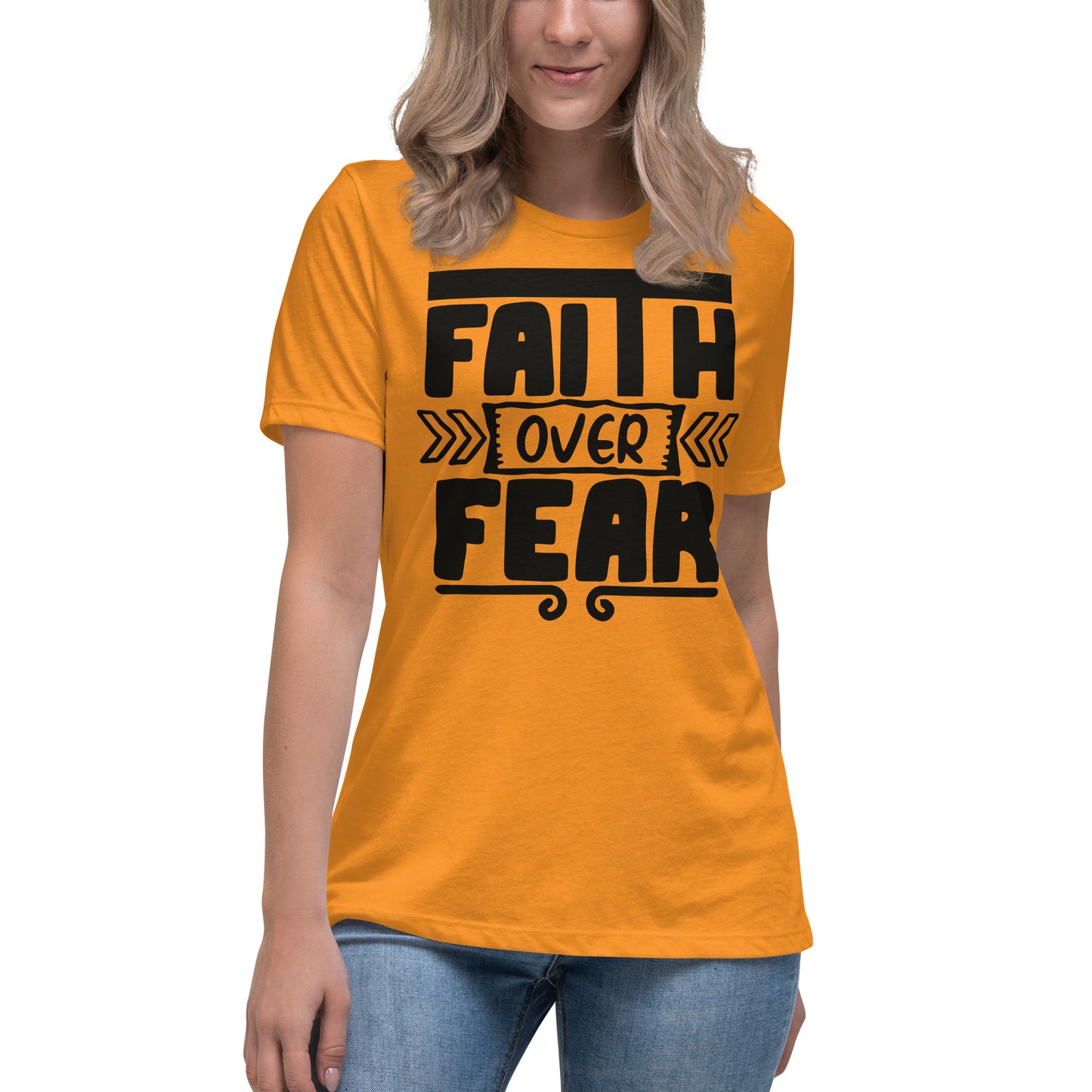 Faith Over Fear (Black design) - Women's Relaxed T-Shirt