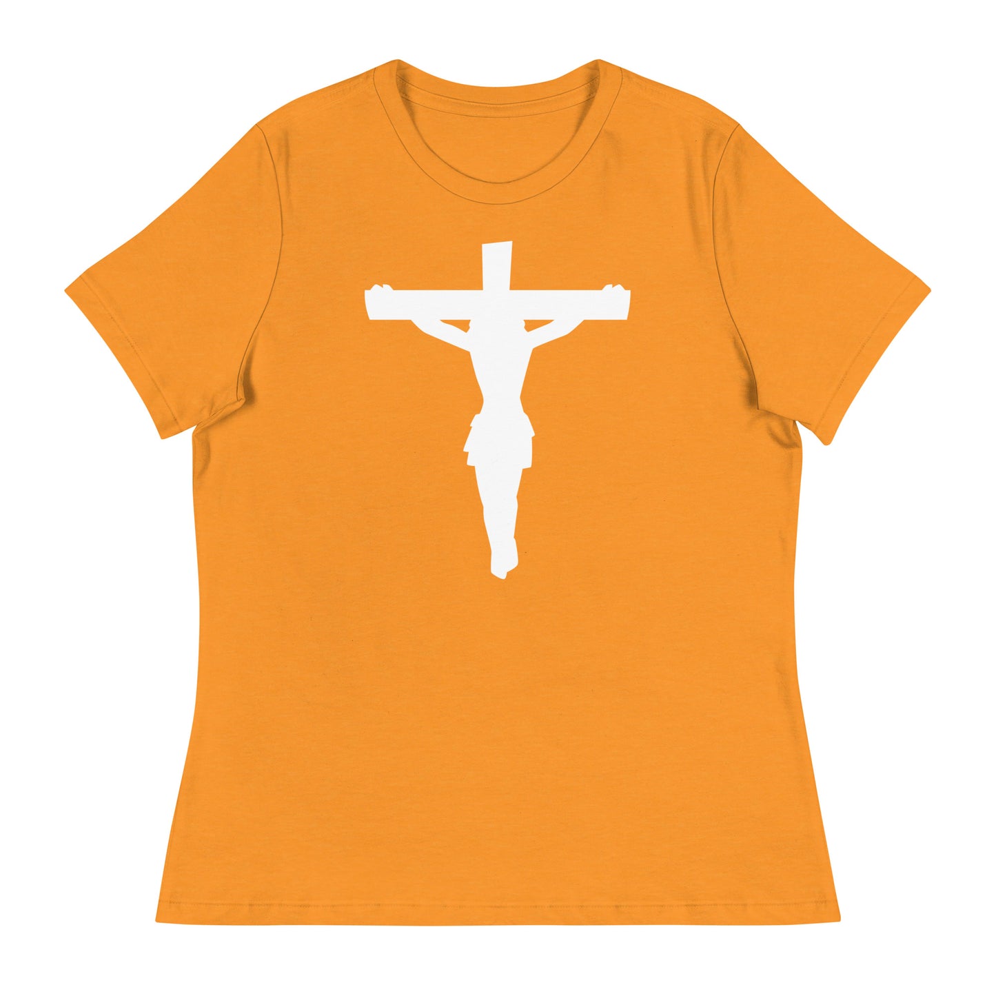 Jesus on the Cross (White design) - Women's Relaxed T-Shirt