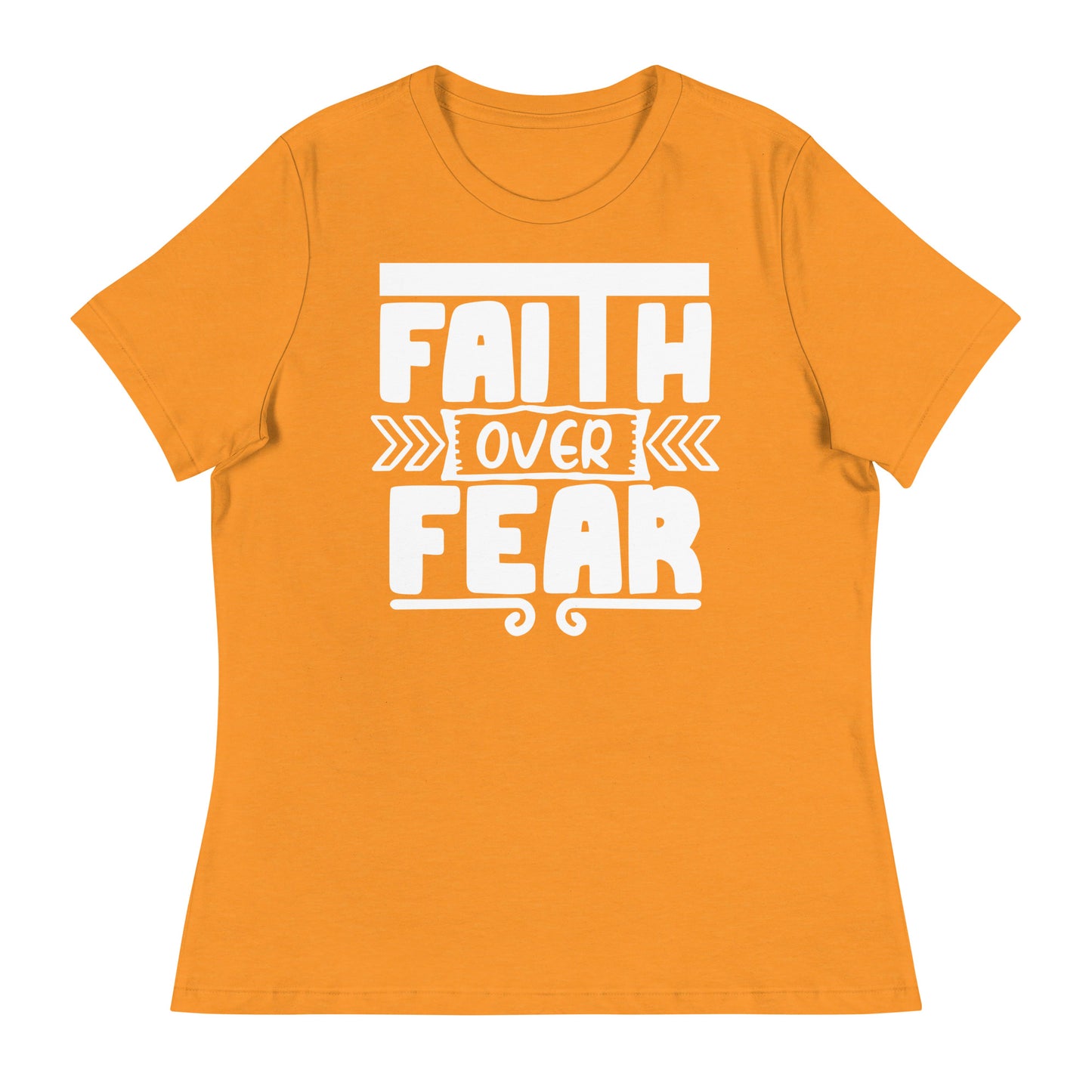 Faith Over Fear (White design) - Women's Relaxed T-Shirt