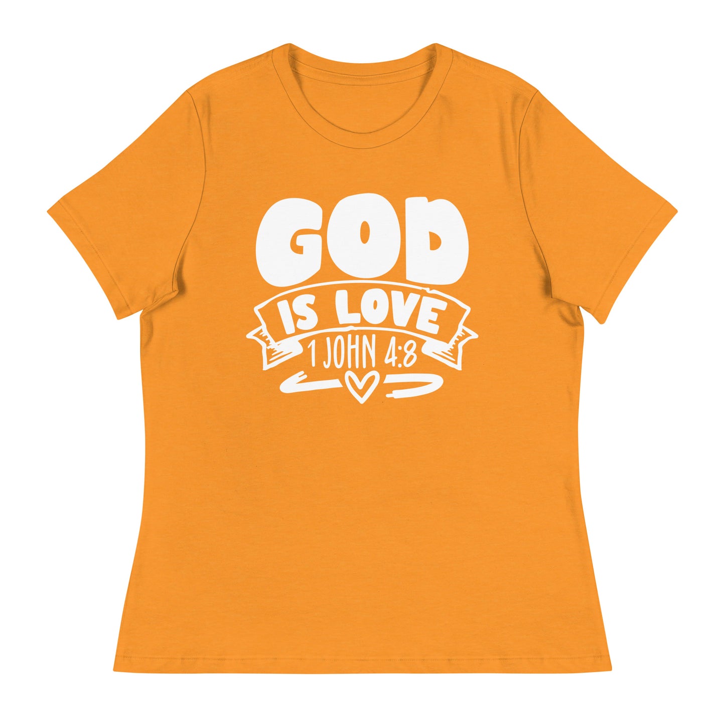 God is Love (White design)  - Women's Relaxed T-Shirt