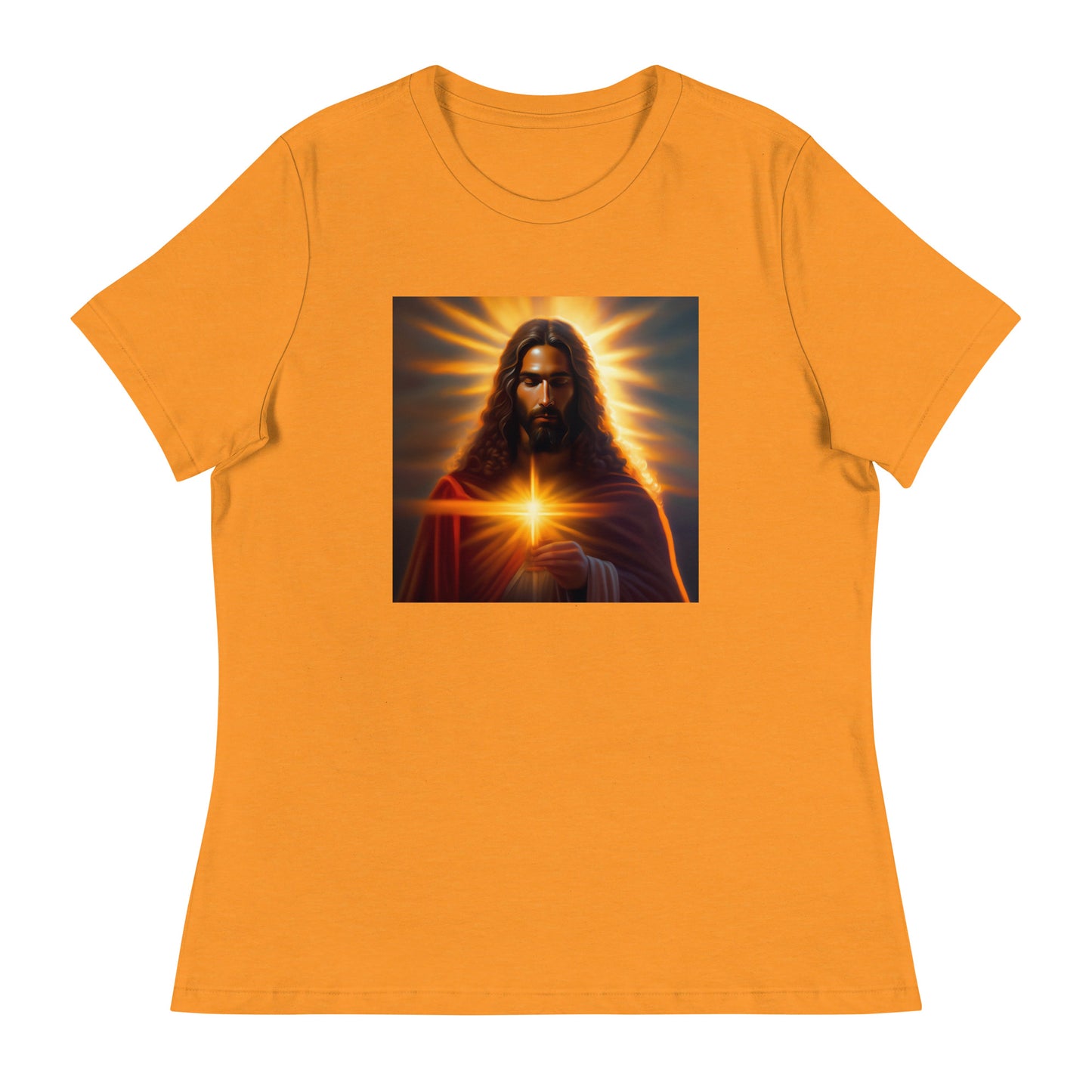 Full-color image of Jesus -  Women's Relaxed T-Shirt