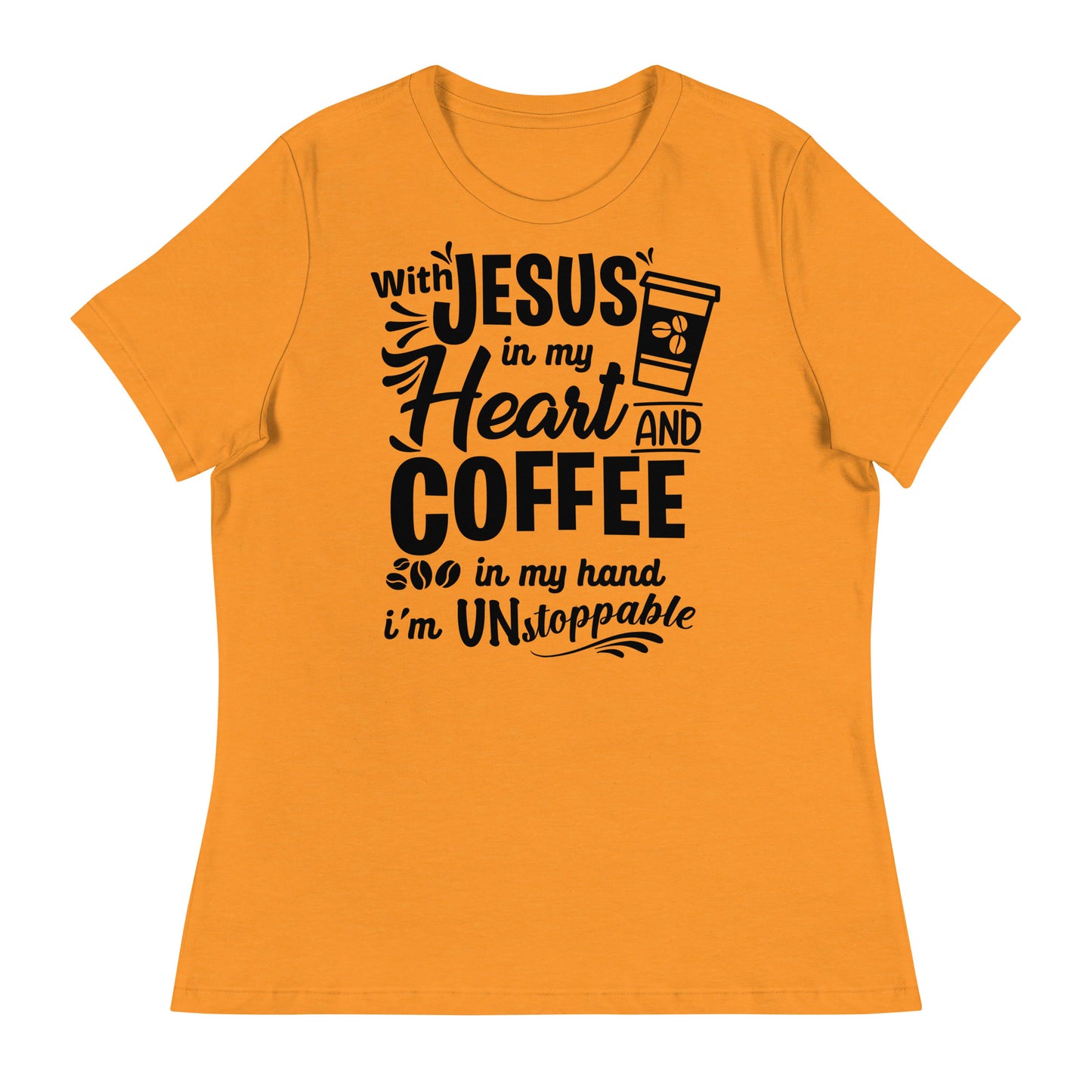 Coffee (Black design) - Women's Relaxed T-Shirt