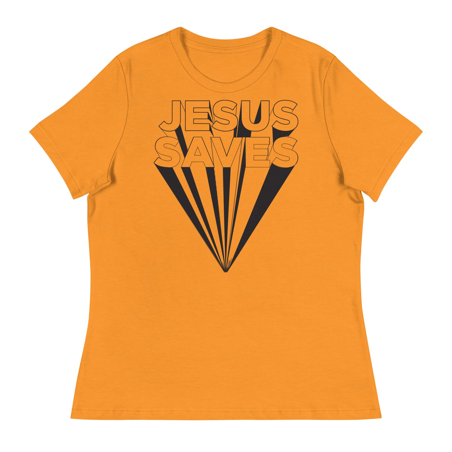 Jesus Saves  (Black design)  - Women's Relaxed T-Shirt