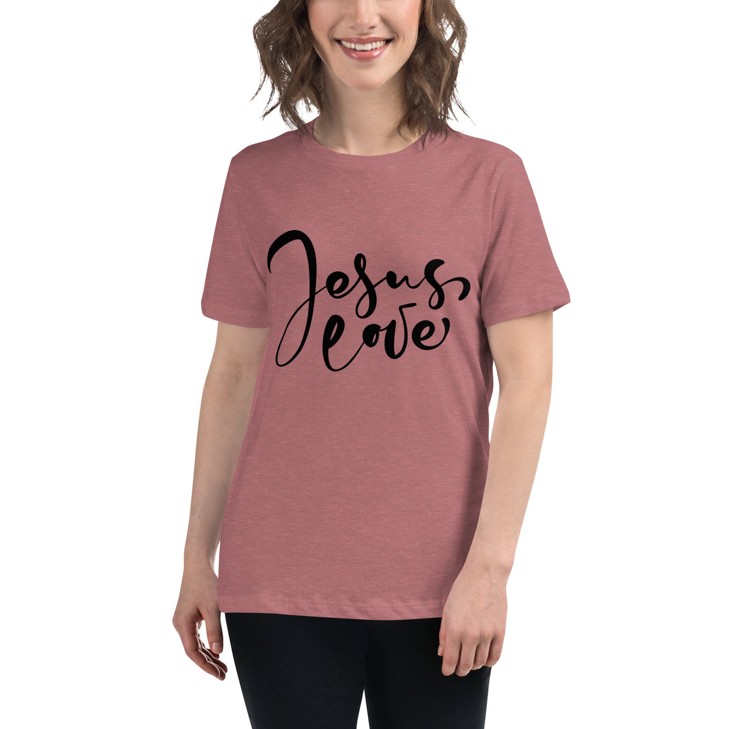 Jesus Love (Black design) - Women's Relaxed T-Shirt