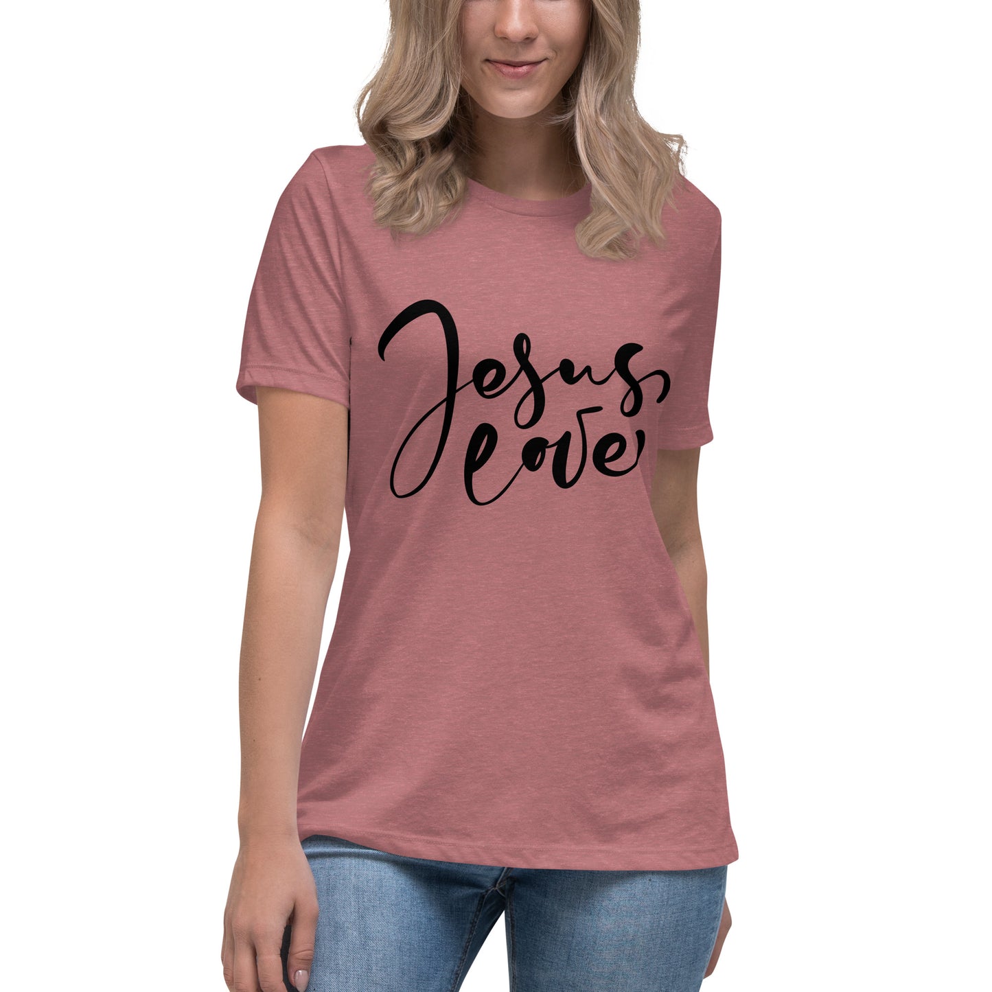 Jesus Love (Black design) - Women's Relaxed T-Shirt