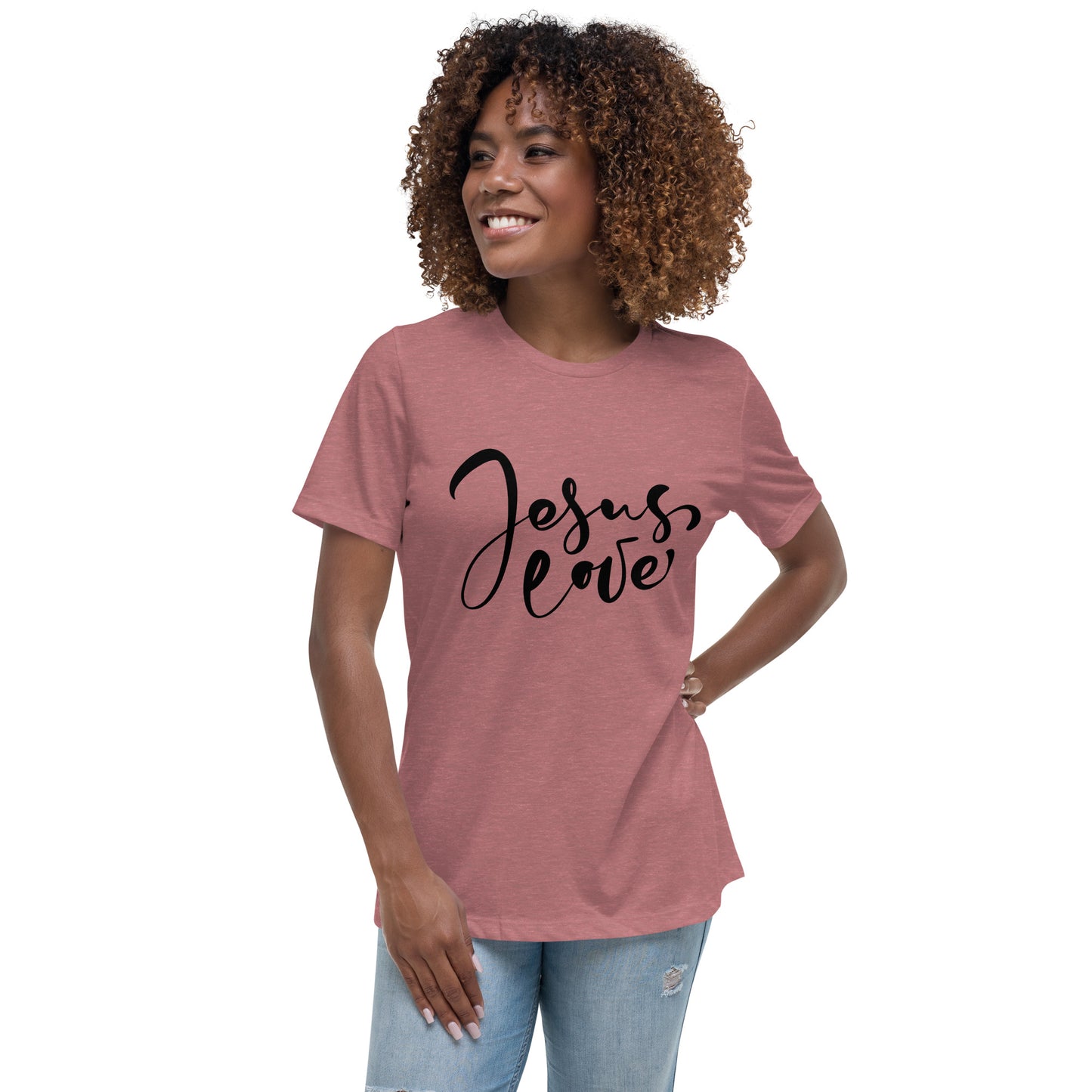 Jesus Love (Black design) - Women's Relaxed T-Shirt