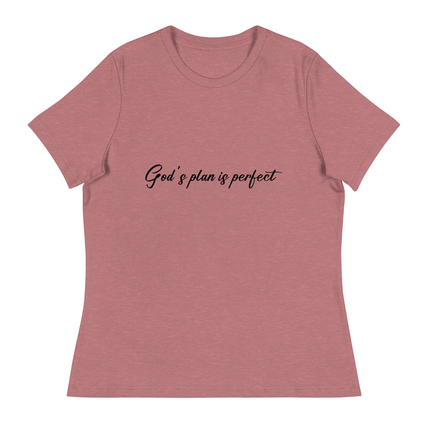 God's Plan Is Perfect (Black design)  - Women's Relaxed T-Shirt