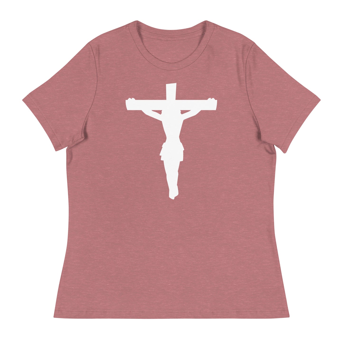 Jesus on the Cross (White design) - Women's Relaxed T-Shirt