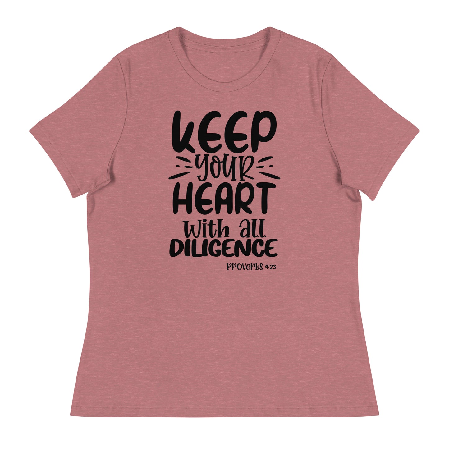 Keep your heart (Black design) - Women's Relaxed T-Shirt