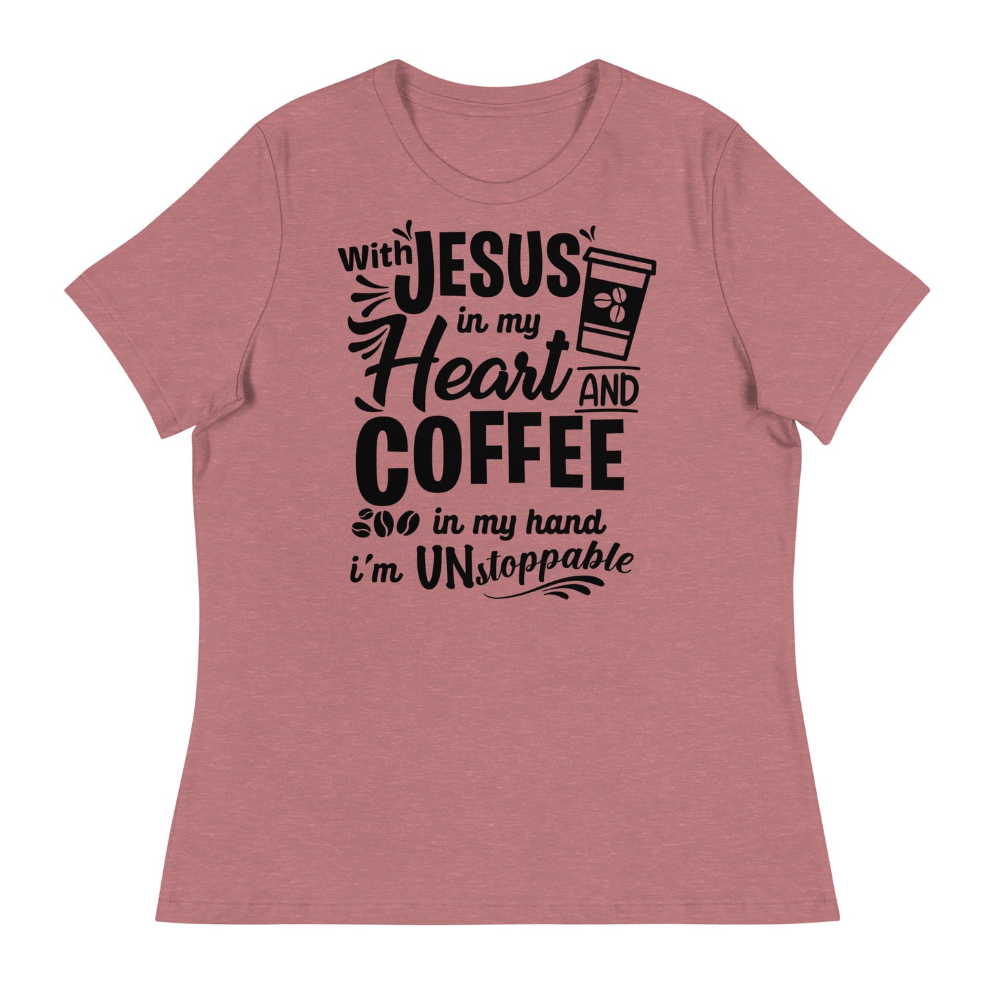 Coffee (Black design) - Women's Relaxed T-Shirt