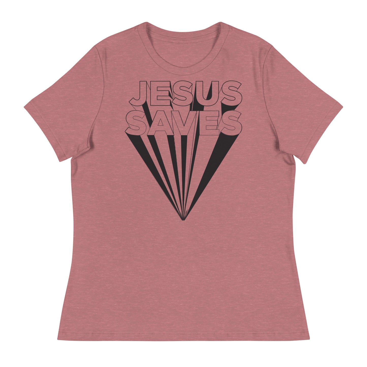 Jesus Saves (Black design) - Women's Relaxed T-Shirt