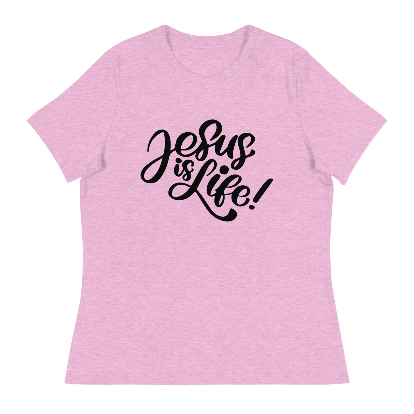 Jesus Is Life (Black design)  - Women's Relaxed T-Shirt