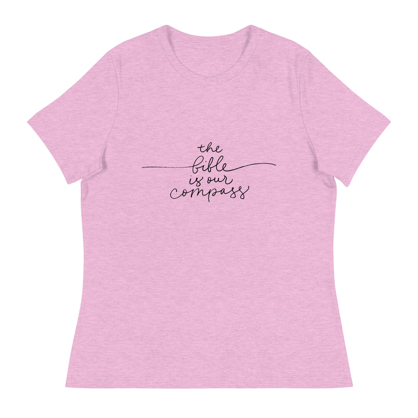 The Bible Is Our Compass (Black design) - Women's Relaxed T-Shirt