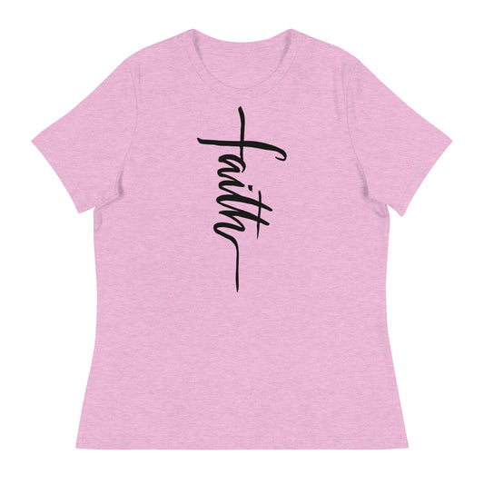 Faith (Black design) - Women's Relaxed T-Shirt