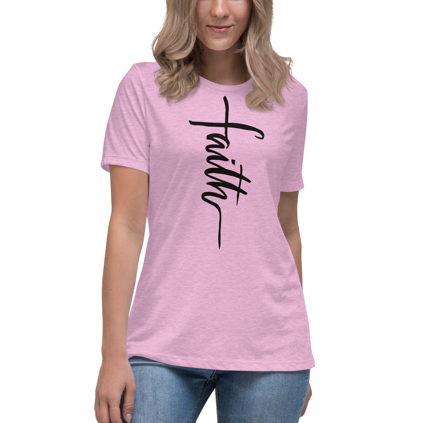 Faith (Black design) - Women's Relaxed T-Shirt