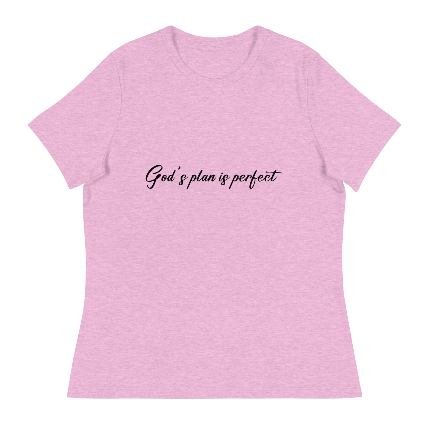 God's Plan Is Perfect (Black design)  - Women's Relaxed T-Shirt