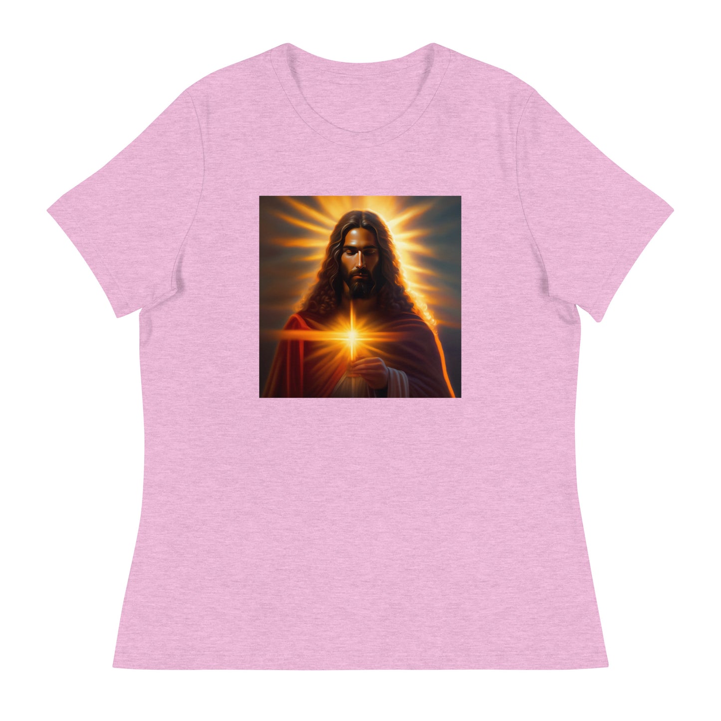 Full-color image of Jesus -  Women's Relaxed T-Shirt