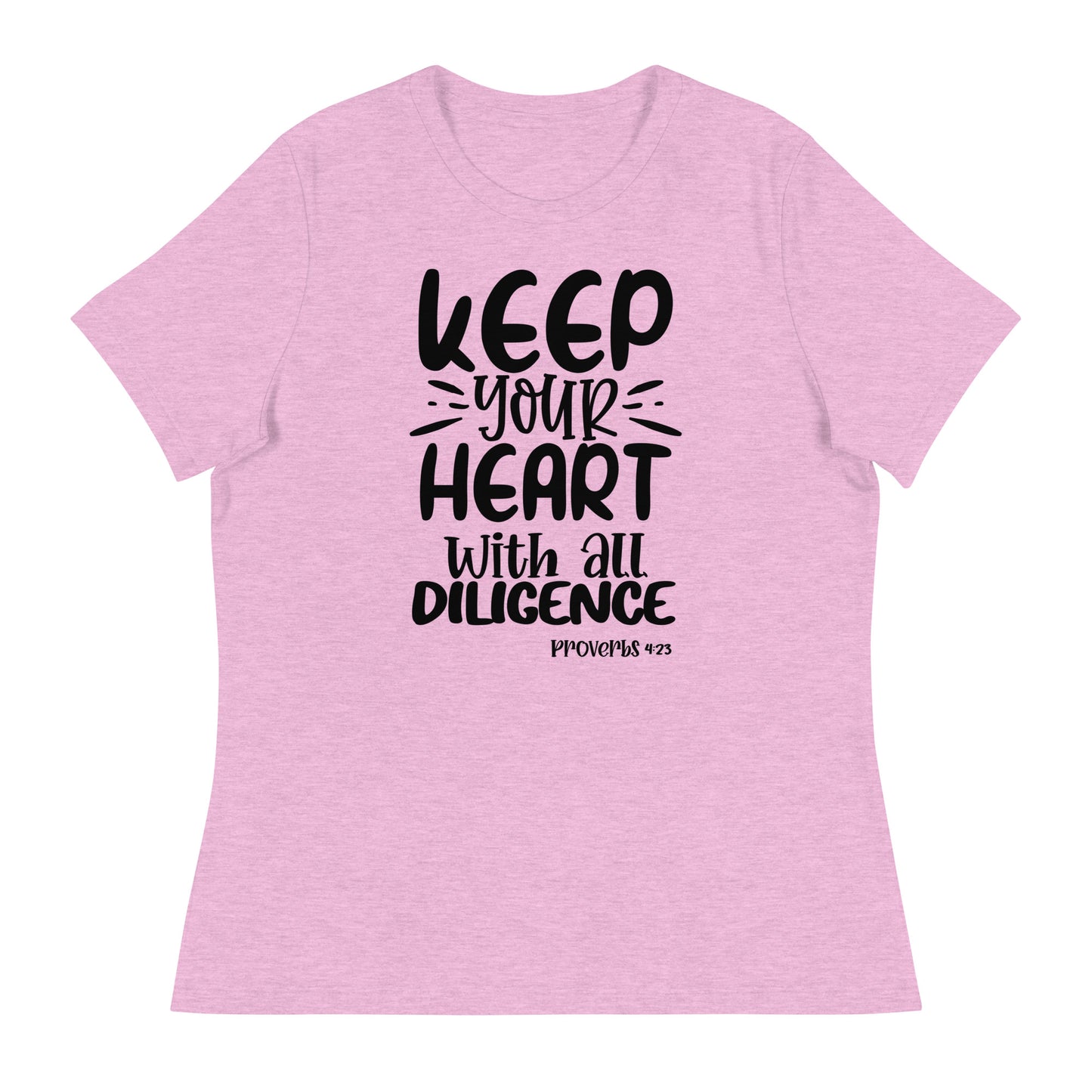 Keep your heart (Black design) - Women's Relaxed T-Shirt