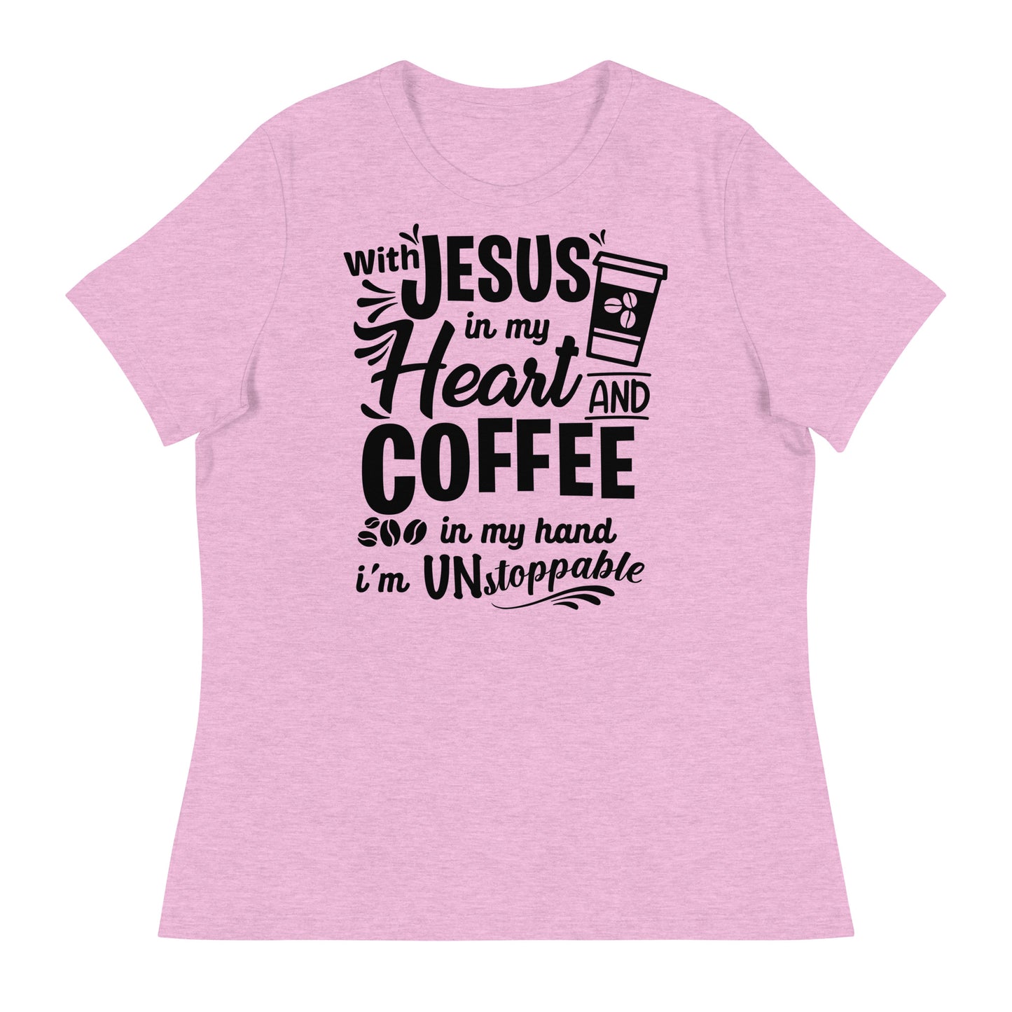 Coffee (Black design) - Women's Relaxed T-Shirt