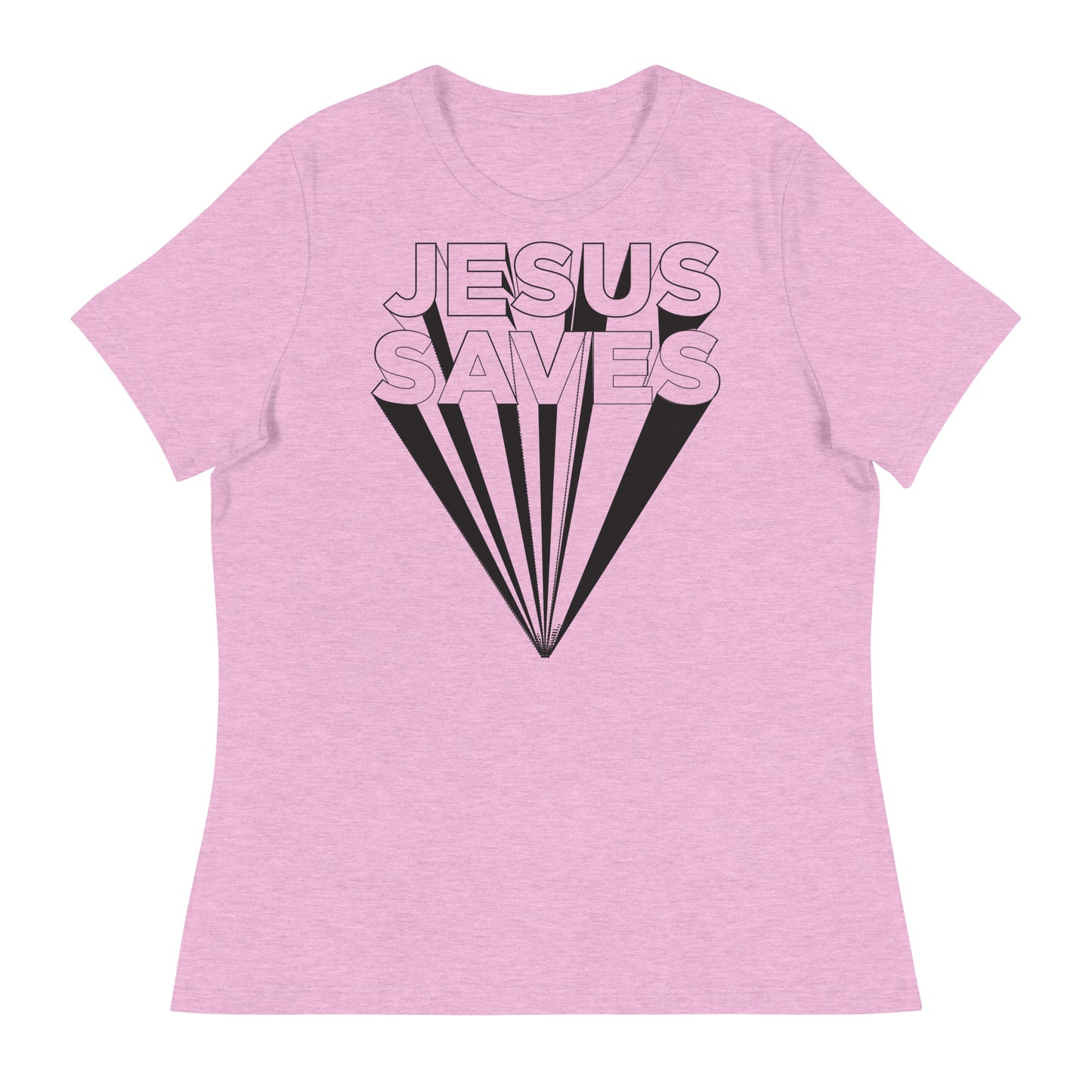 Jesus Saves  (Black design)  - Women's Relaxed T-Shirt