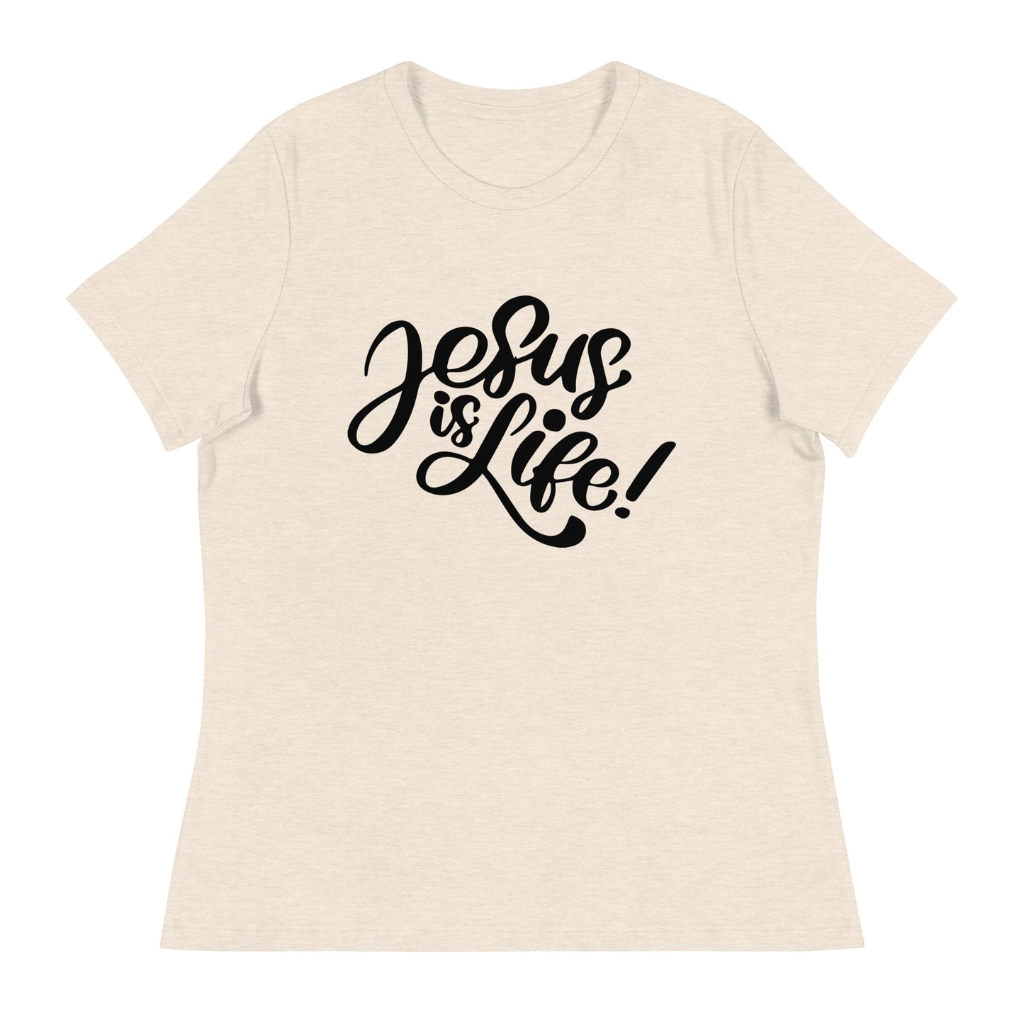 Jesus Is Life (Black design)  - Women's Relaxed T-Shirt