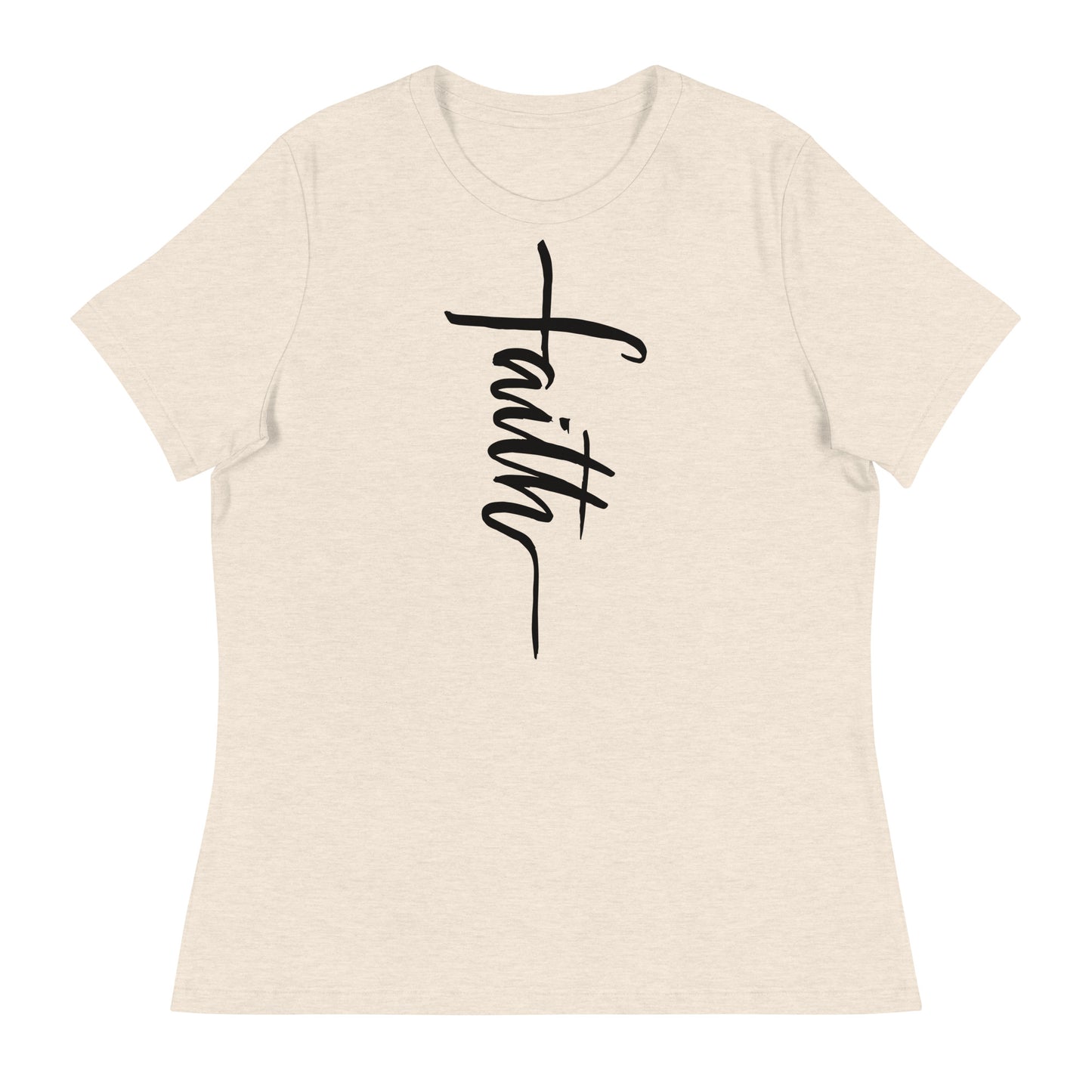 Faith (Black design) - Women's Relaxed T-Shirt