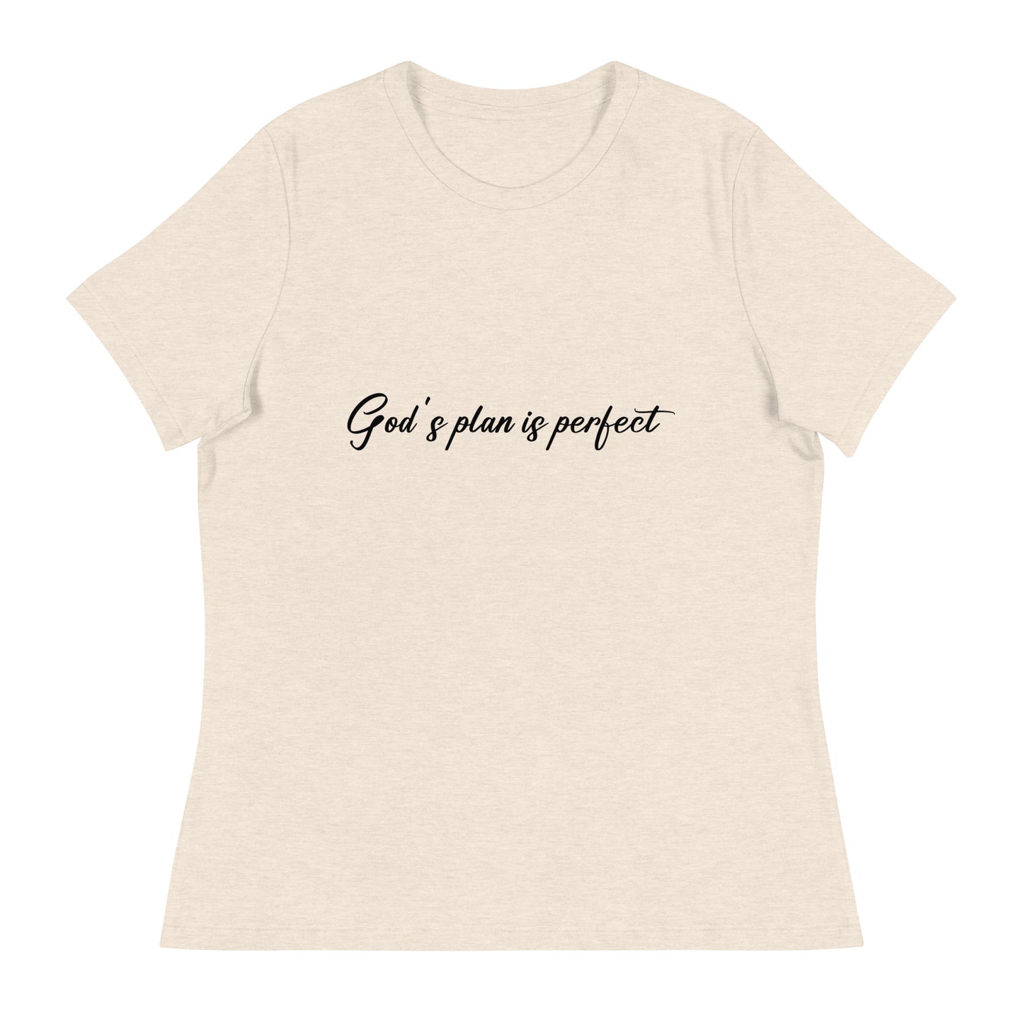 God's Plan Is Perfect (Black design)  - Women's Relaxed T-Shirt