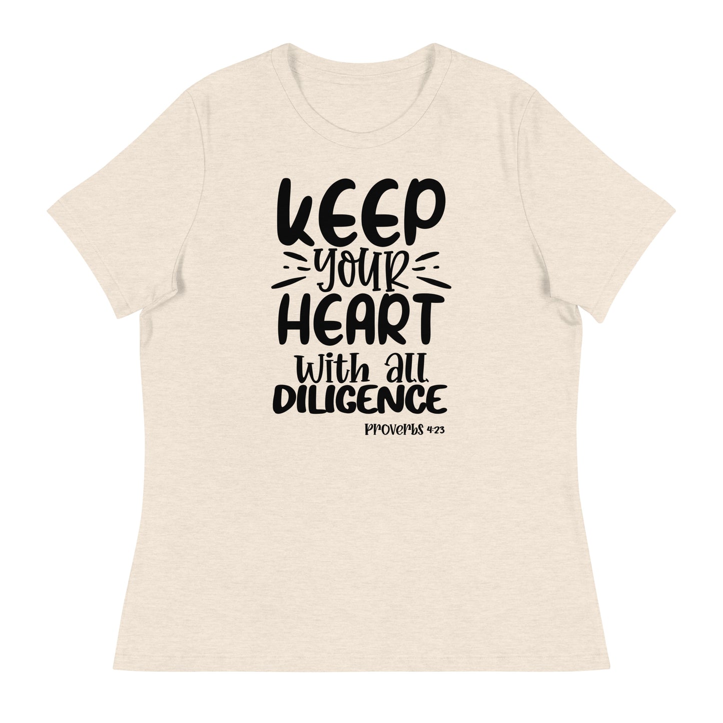 Keep your heart (Black design) - Women's Relaxed T-Shirt