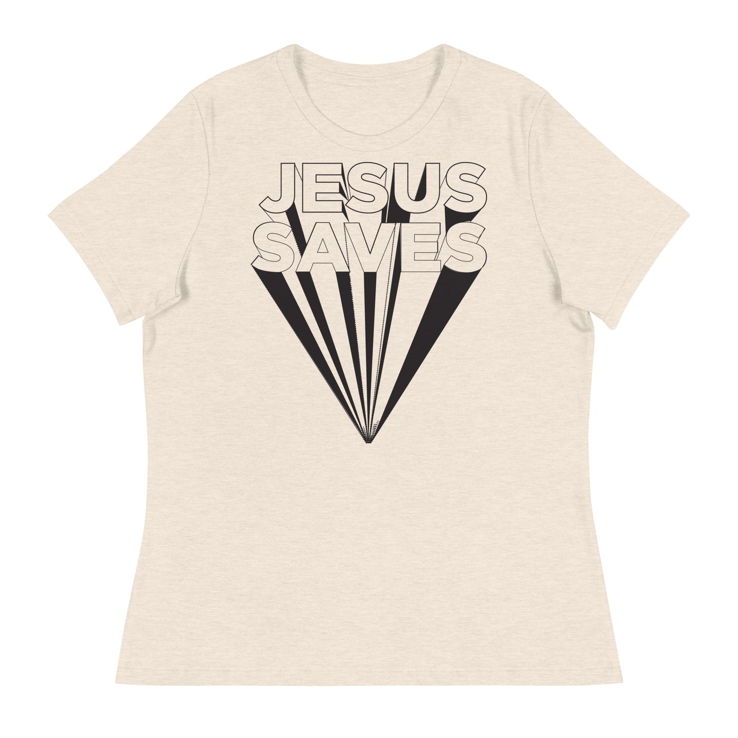 Jesus Saves (Black design) - Women's Relaxed T-Shirt