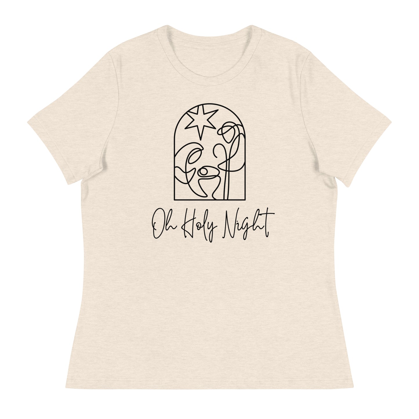 Oh Holy Nigth - Women's Relaxed Christmas T-Shirt