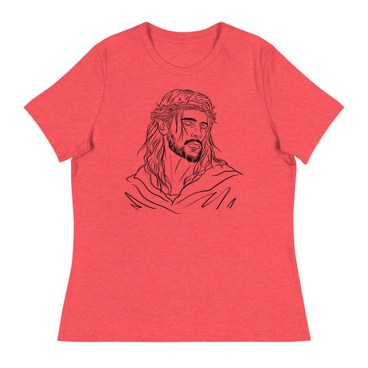 Jesus (Black design) - Women's Relaxed T-Shirt