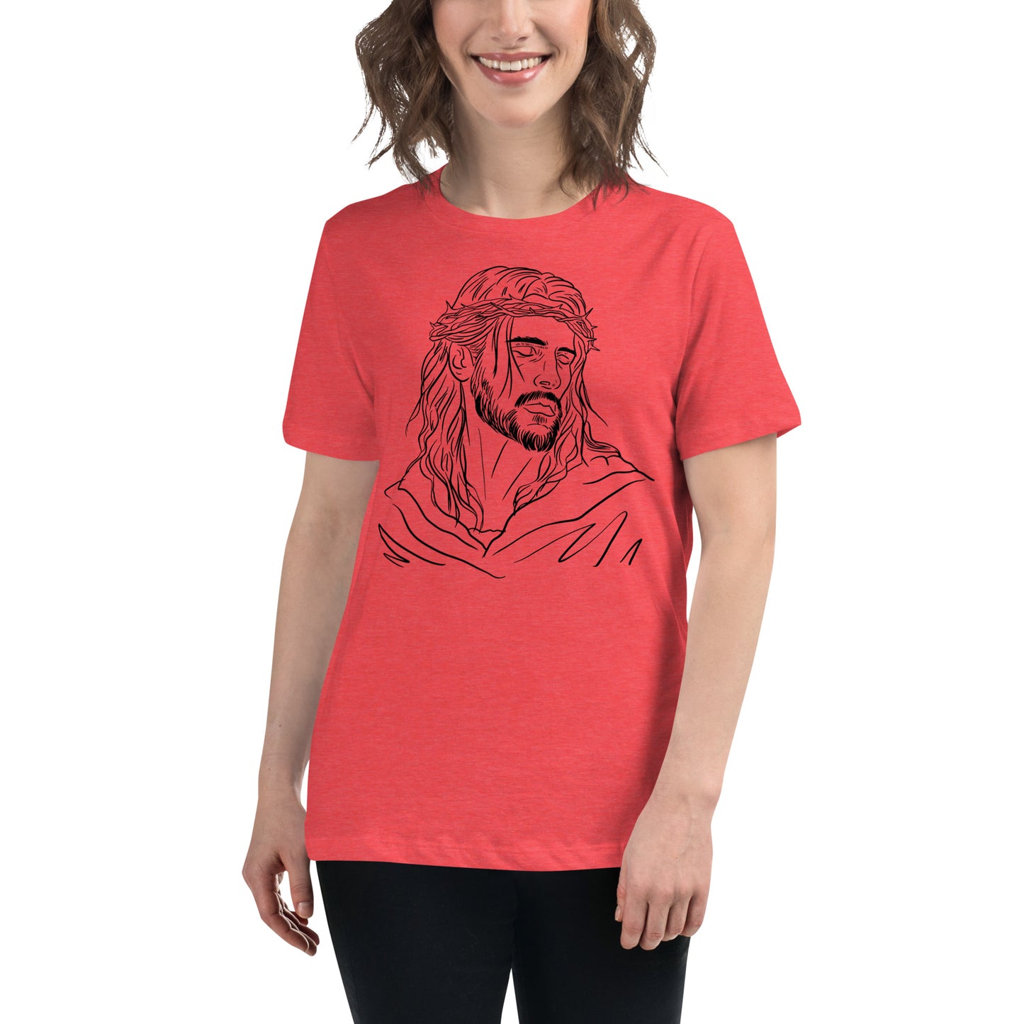 Jesus (Black design) - Women's Relaxed T-Shirt