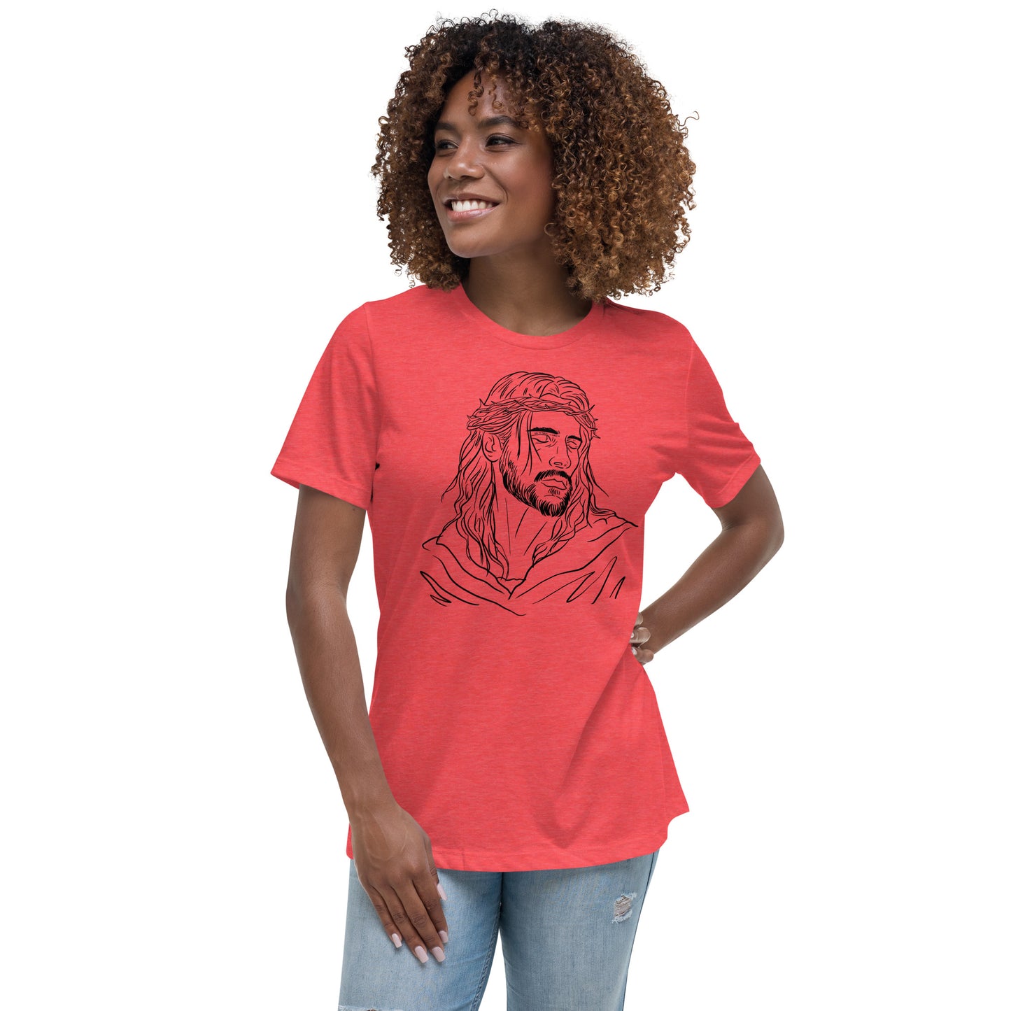 Jesus (Black design) - Women's Relaxed T-Shirt