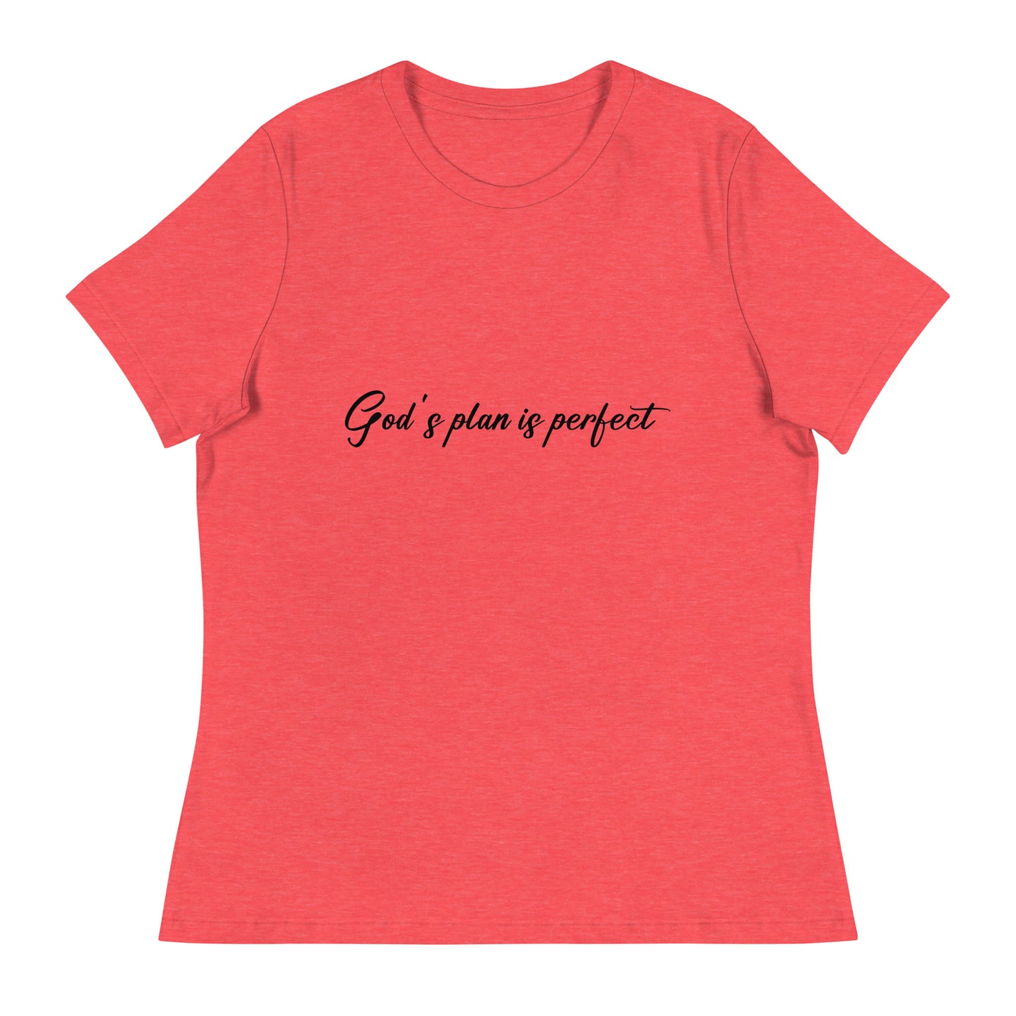 God's Plan Is Perfect (Black design)  - Women's Relaxed T-Shirt