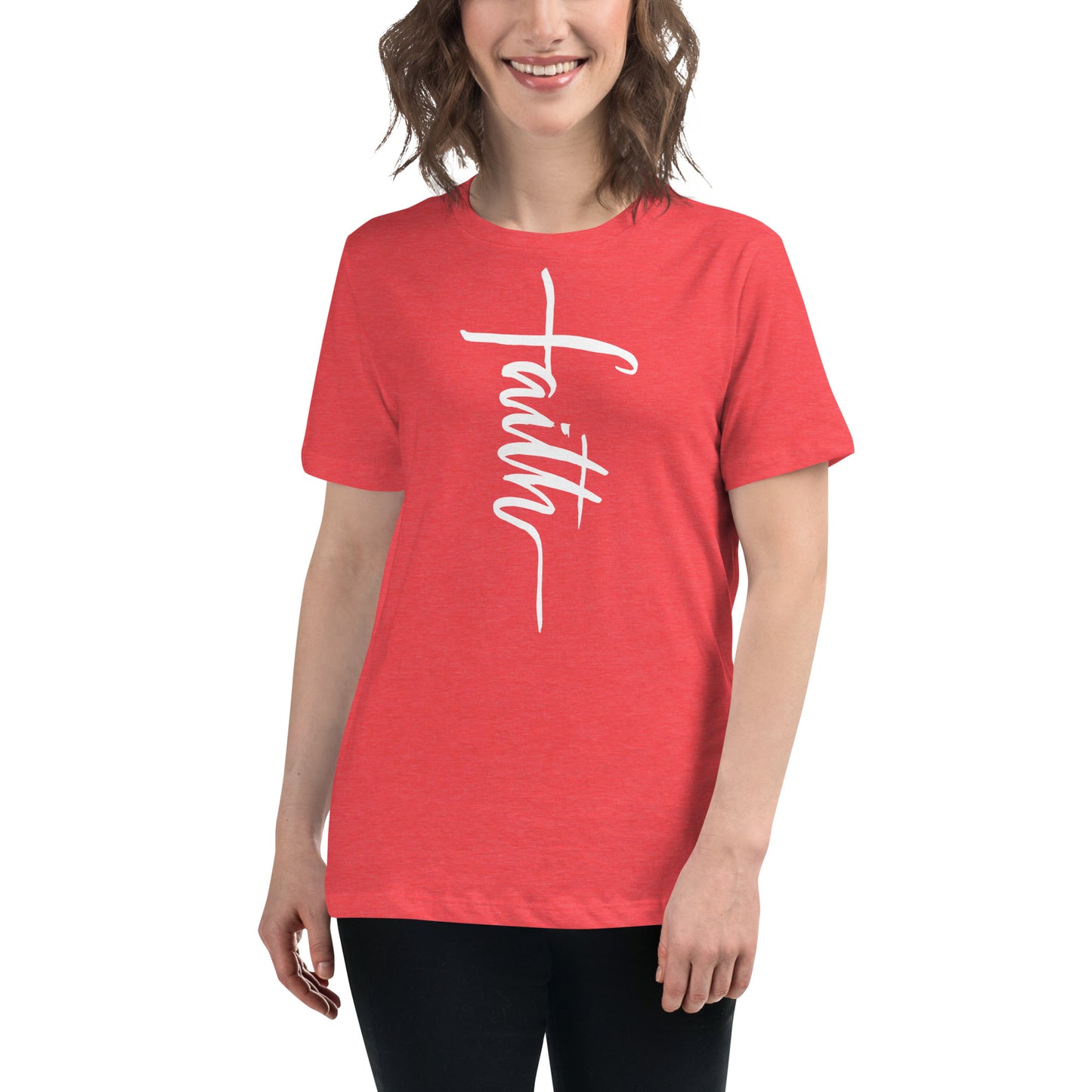 Faith (White design) - Women's Relaxed T-Shirt