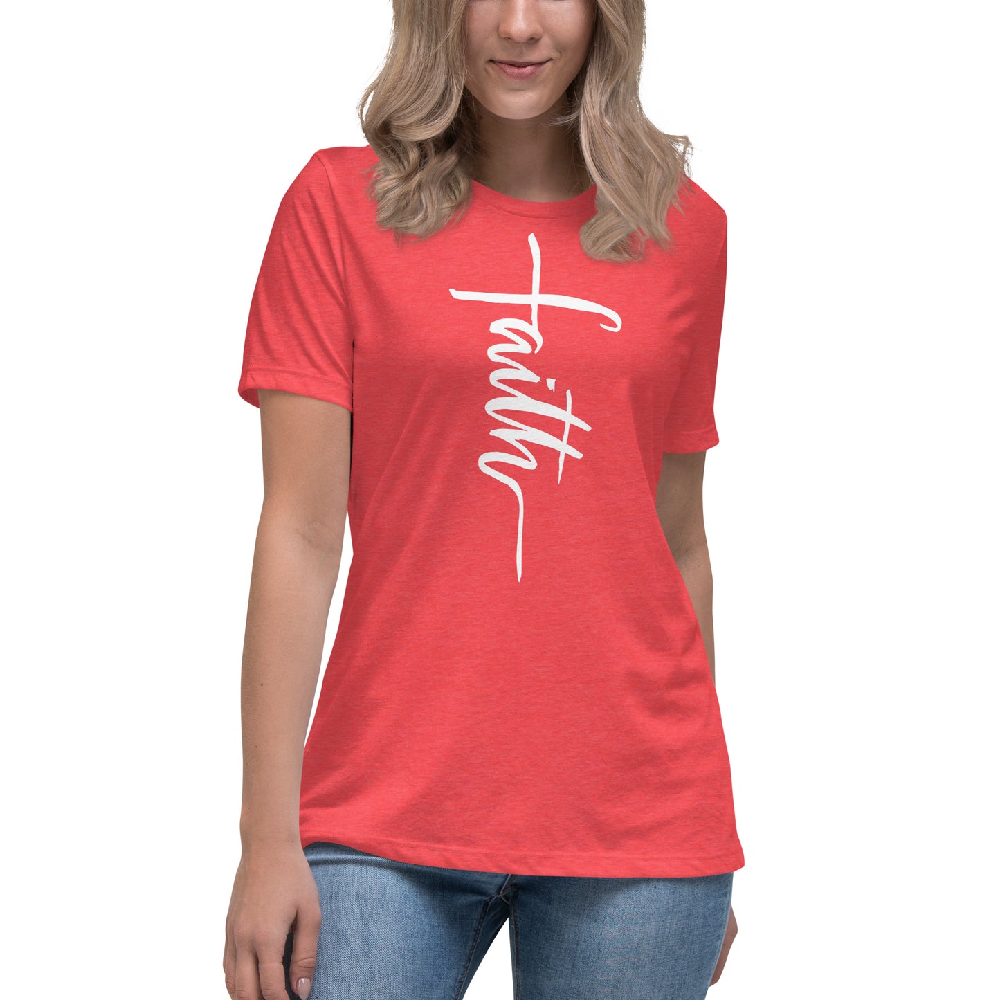 Faith (White design) - Women's Relaxed T-Shirt