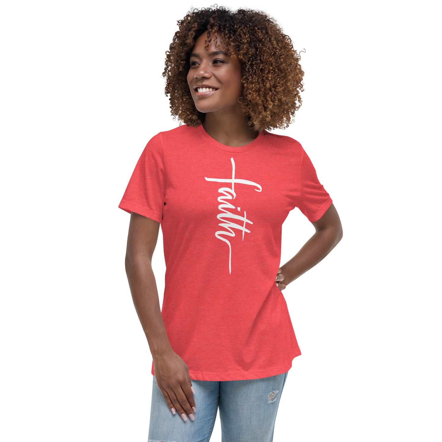 Faith (White design) - Women's Relaxed T-Shirt