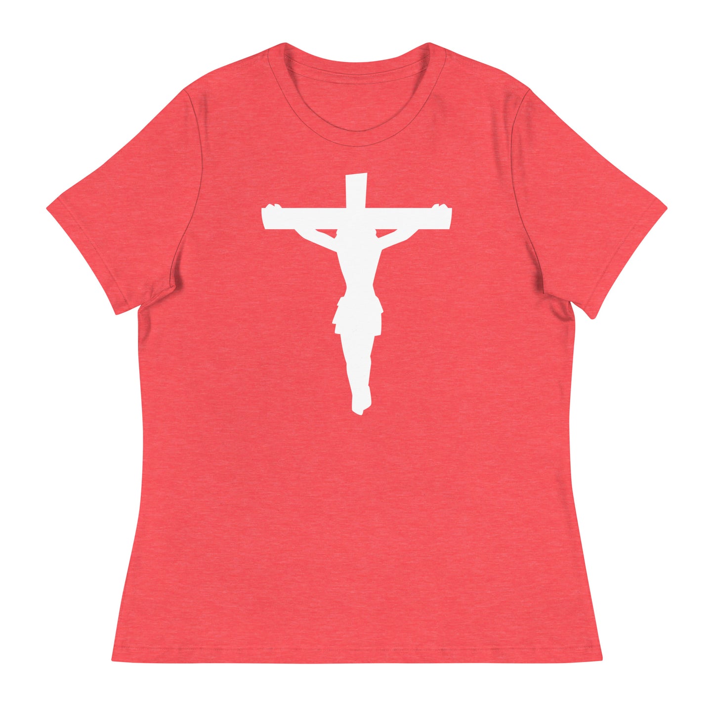 Jesus on the Cross (White design) - Women's Relaxed T-Shirt