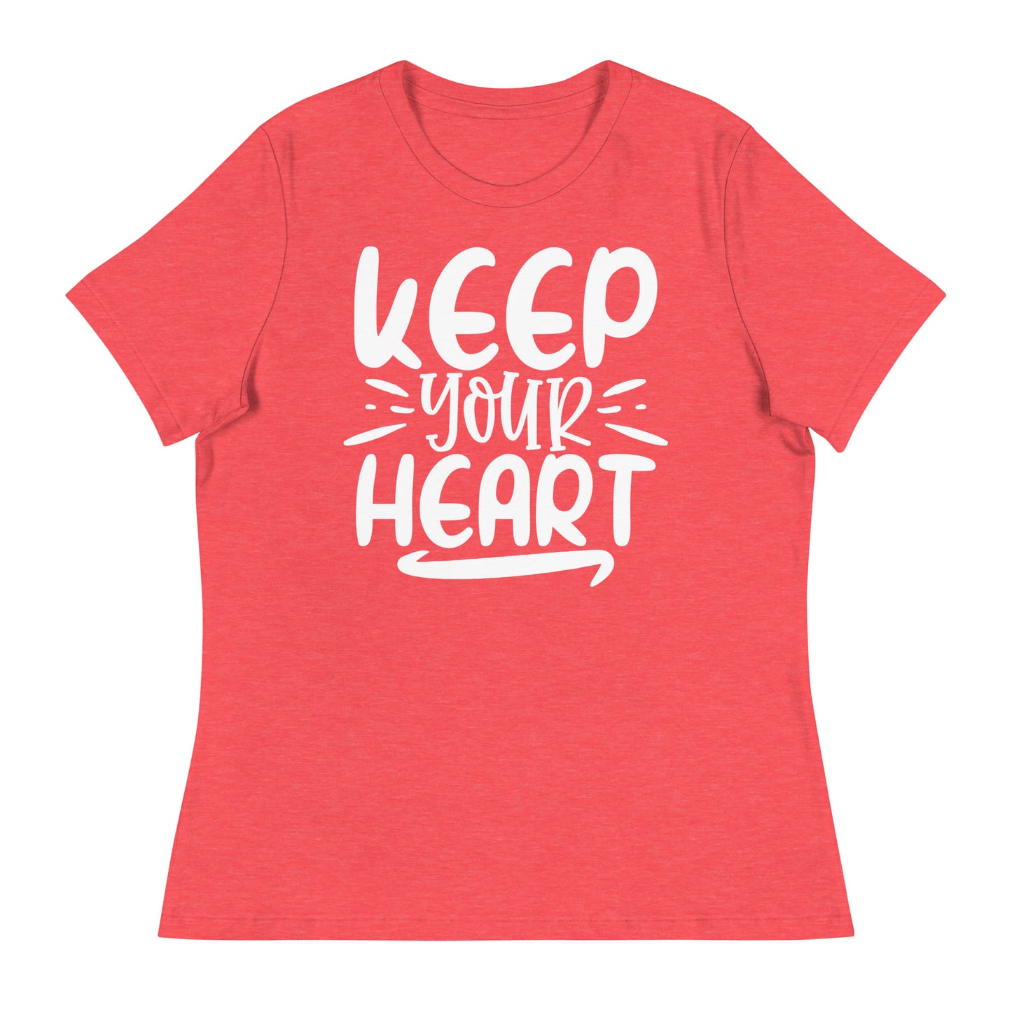 Keep Your Heart (White design) - Women's Relaxed T-Shirt