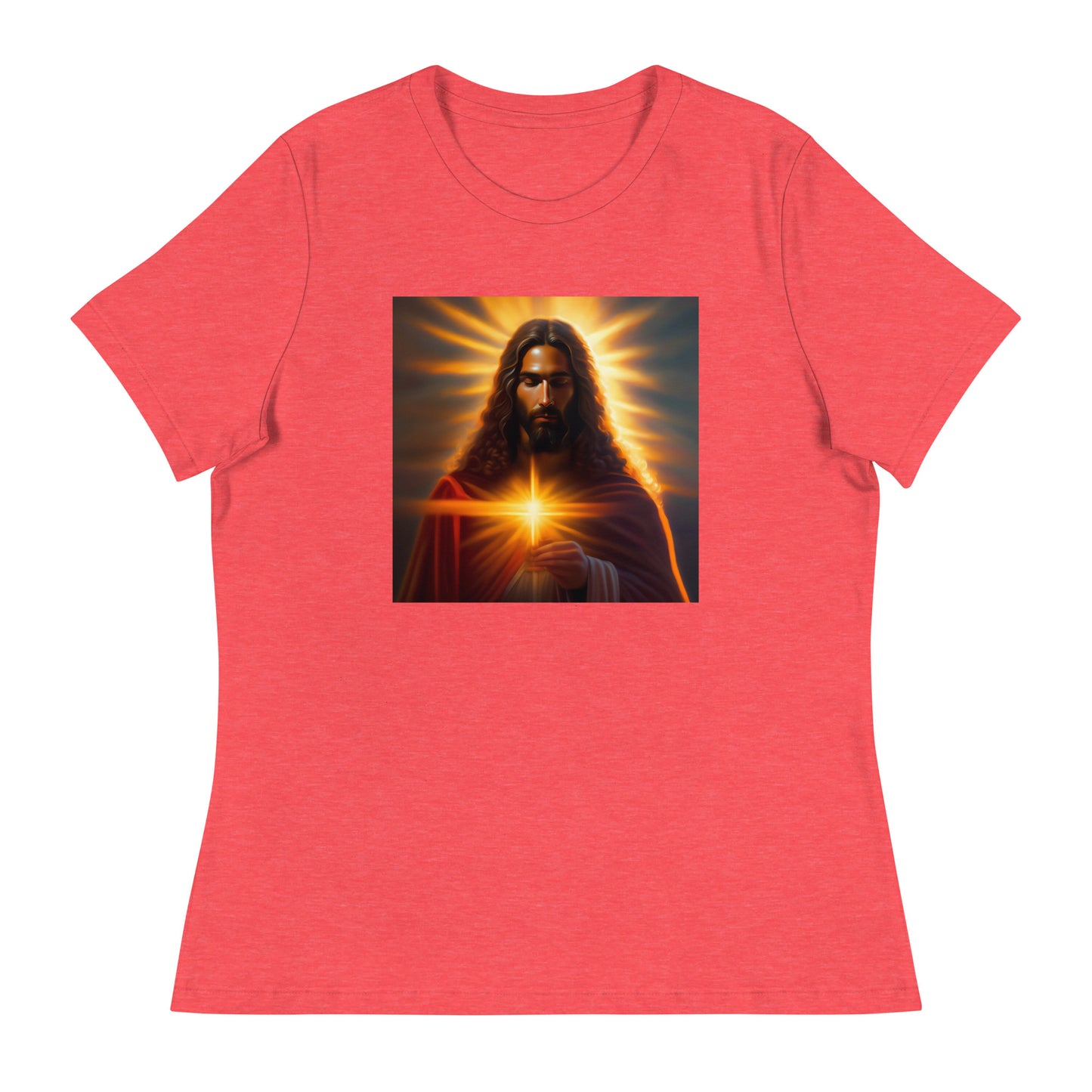 Full-color image of Jesus -  Women's Relaxed T-Shirt