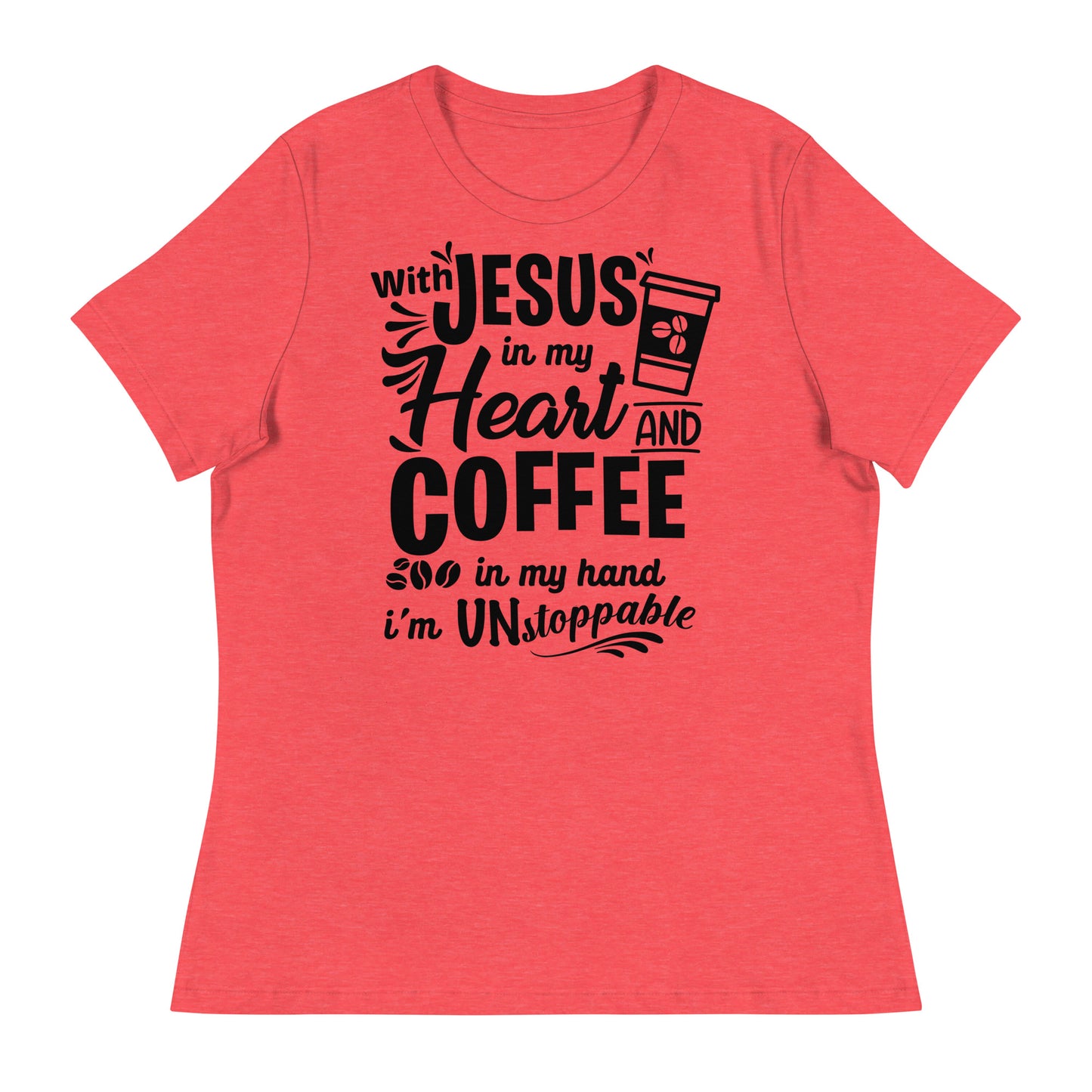 Coffee (Black design) - Women's Relaxed T-Shirt