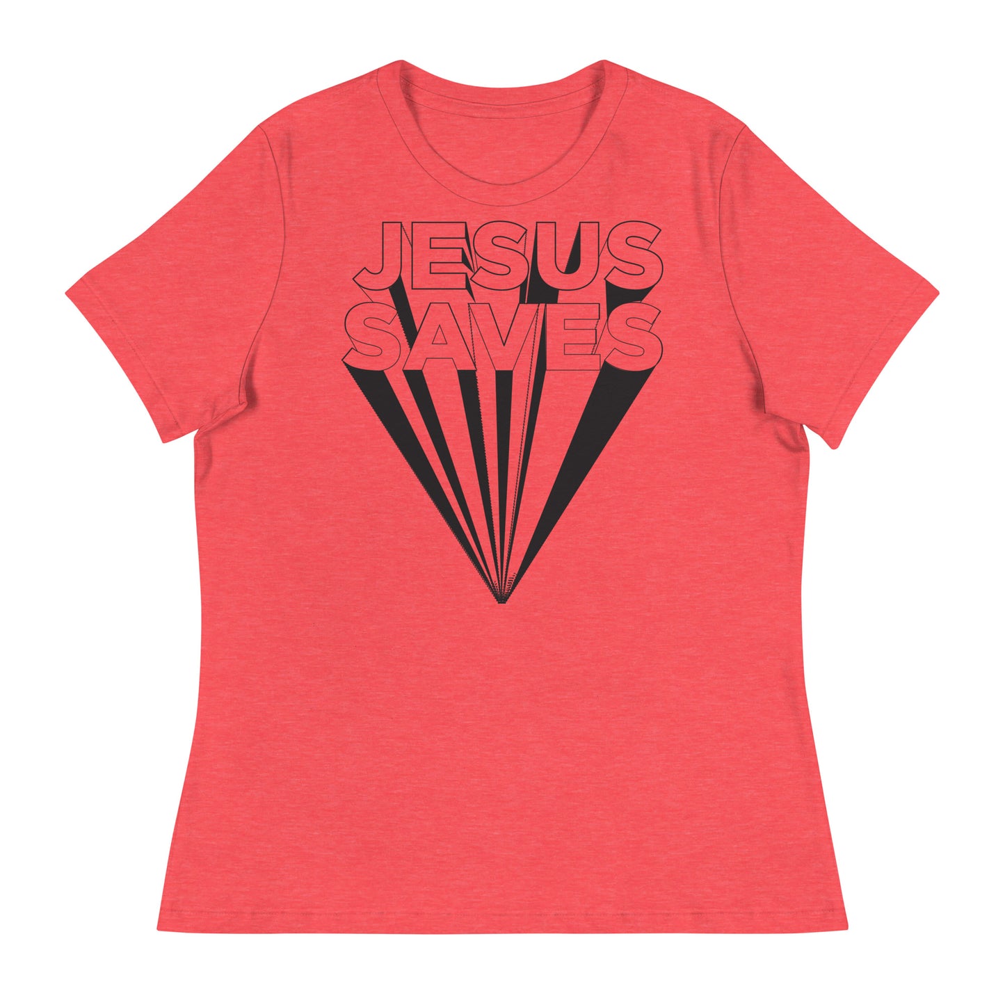 Jesus Saves (Black design) - Women's Relaxed T-Shirt