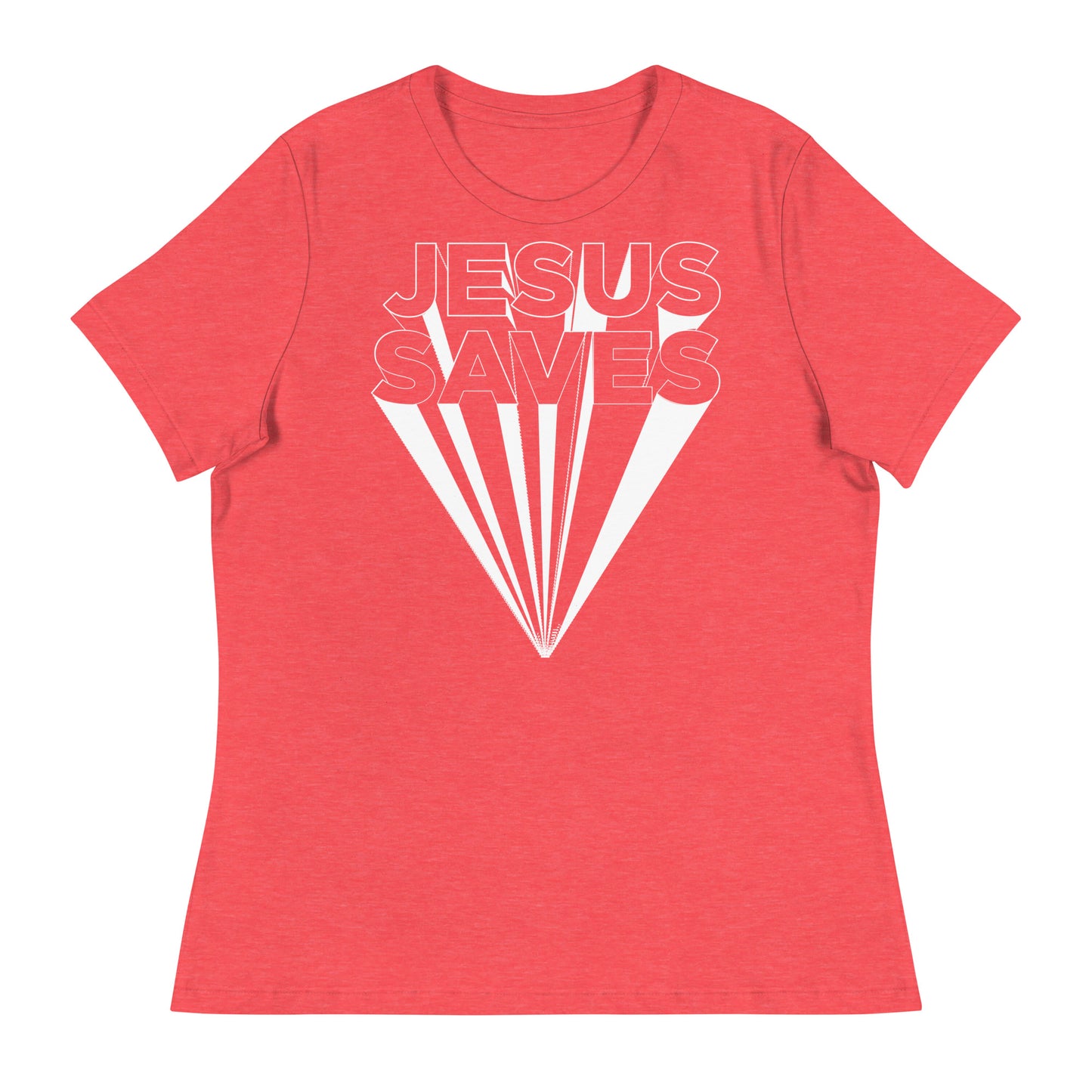 Jesus Saves  (Black design) - Women's Relaxed T-Shirt