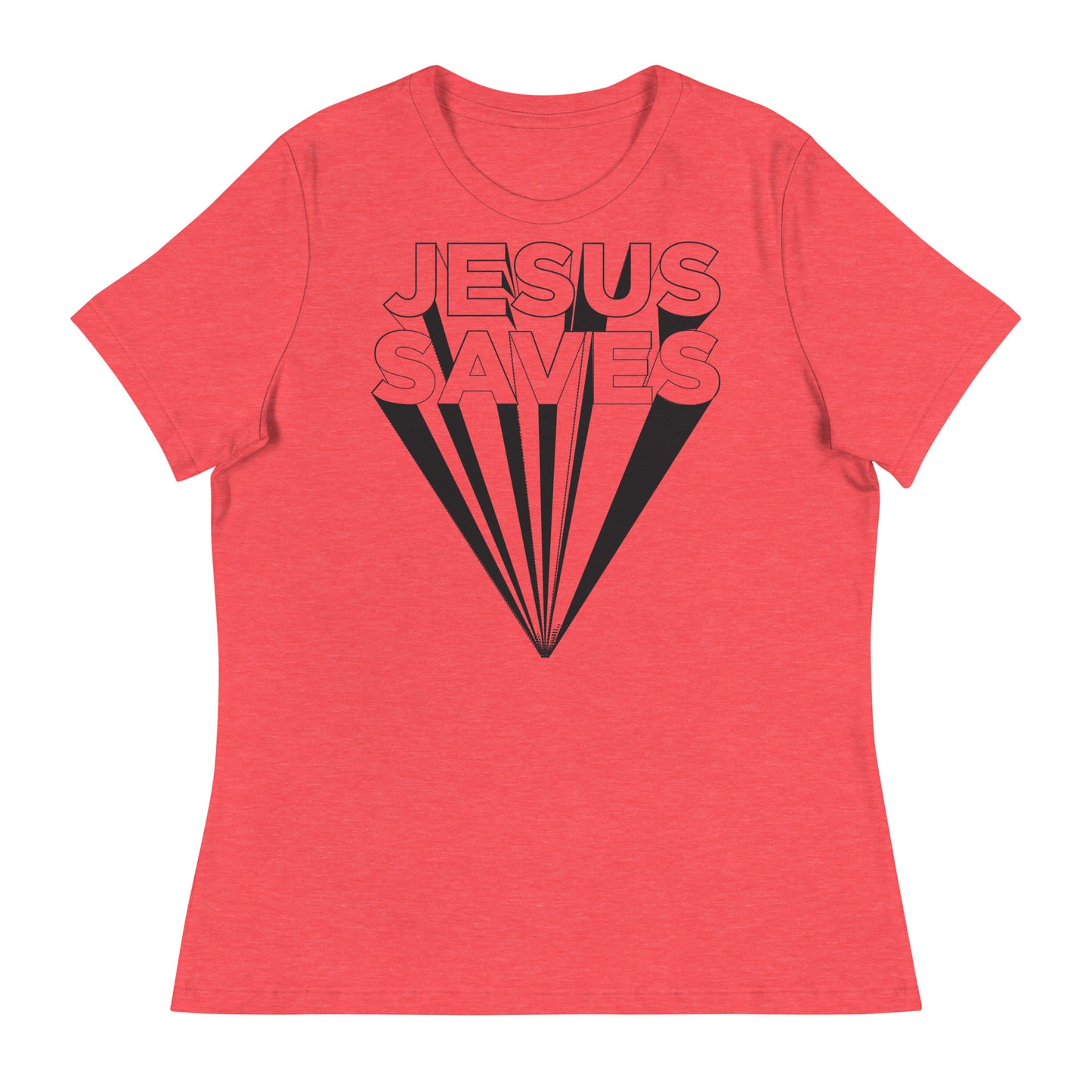 Jesus Saves  (Black design)  - Women's Relaxed T-Shirt