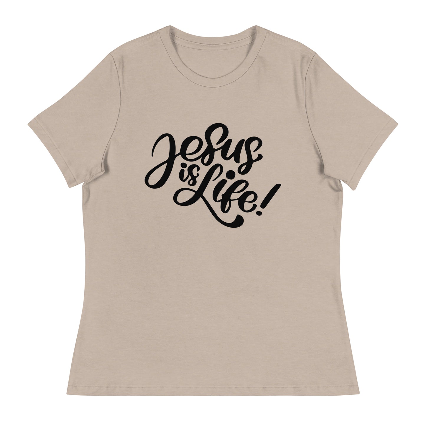 Jesus Is Life (Black design)  - Women's Relaxed T-Shirt