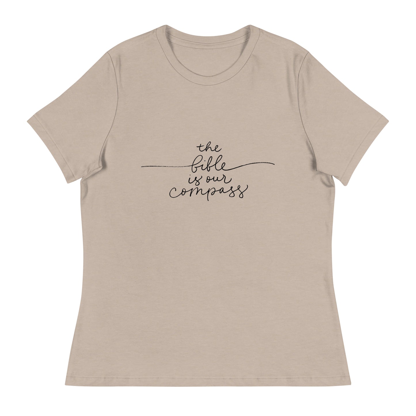 The Bible Is Our Compass (Black design) - Women's Relaxed T-Shirt