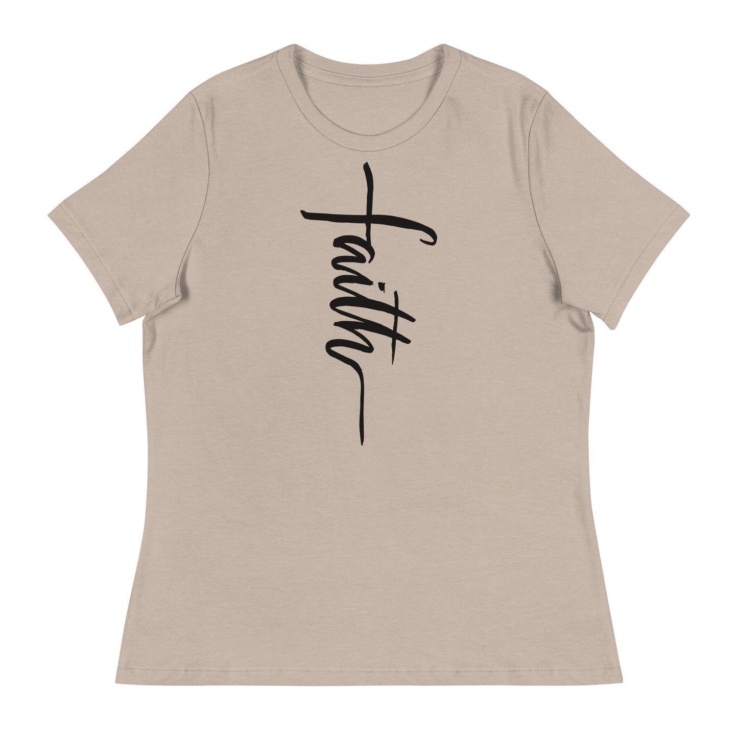 Faith (Black design) - Women's Relaxed T-Shirt