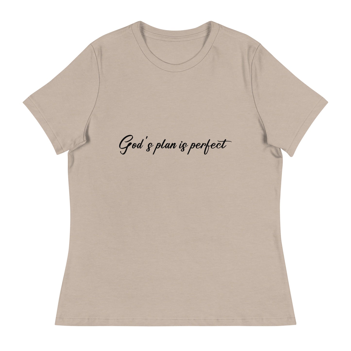 God's Plan Is Perfect (Black design)  - Women's Relaxed T-Shirt