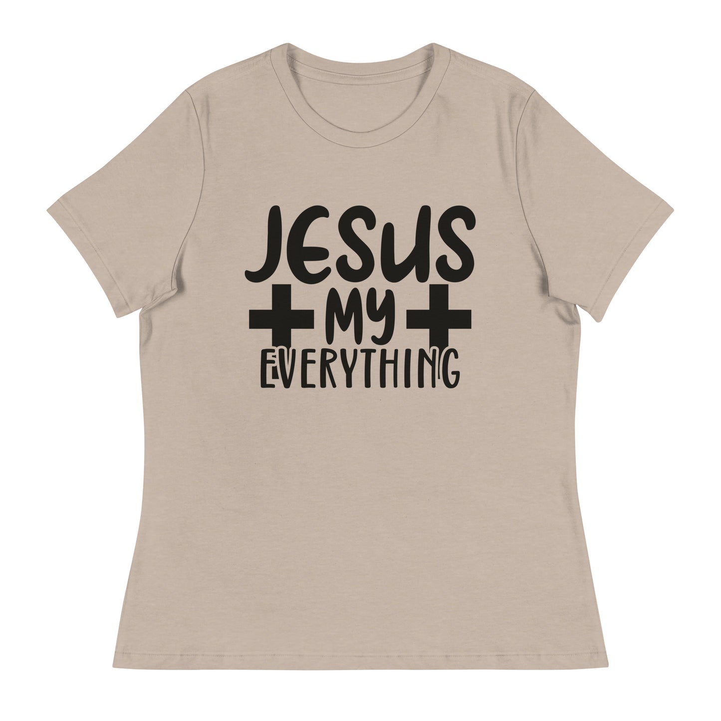 Jesus, My Everything (Black design)  - Women's Relaxed T-Shirt