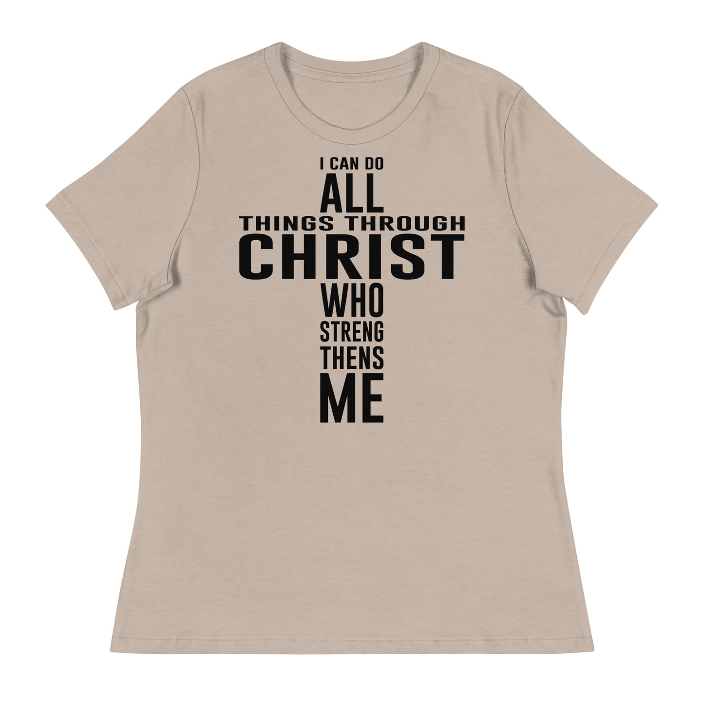 I can do all things (Black design) - Women's Relaxed T-Shirt